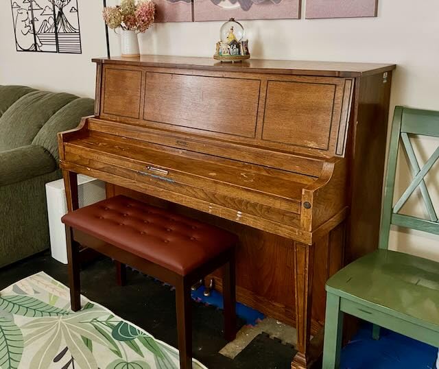 Bonnlo Piano Bench Adjustable with Storage Faux Leather Wooden Seat customer photo 1