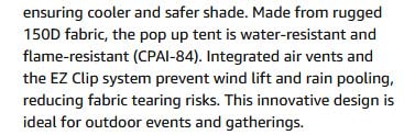 CROWN SHADES 10x10 Pop Up Canopy Tent with One Push Setup, Black customer photo 2