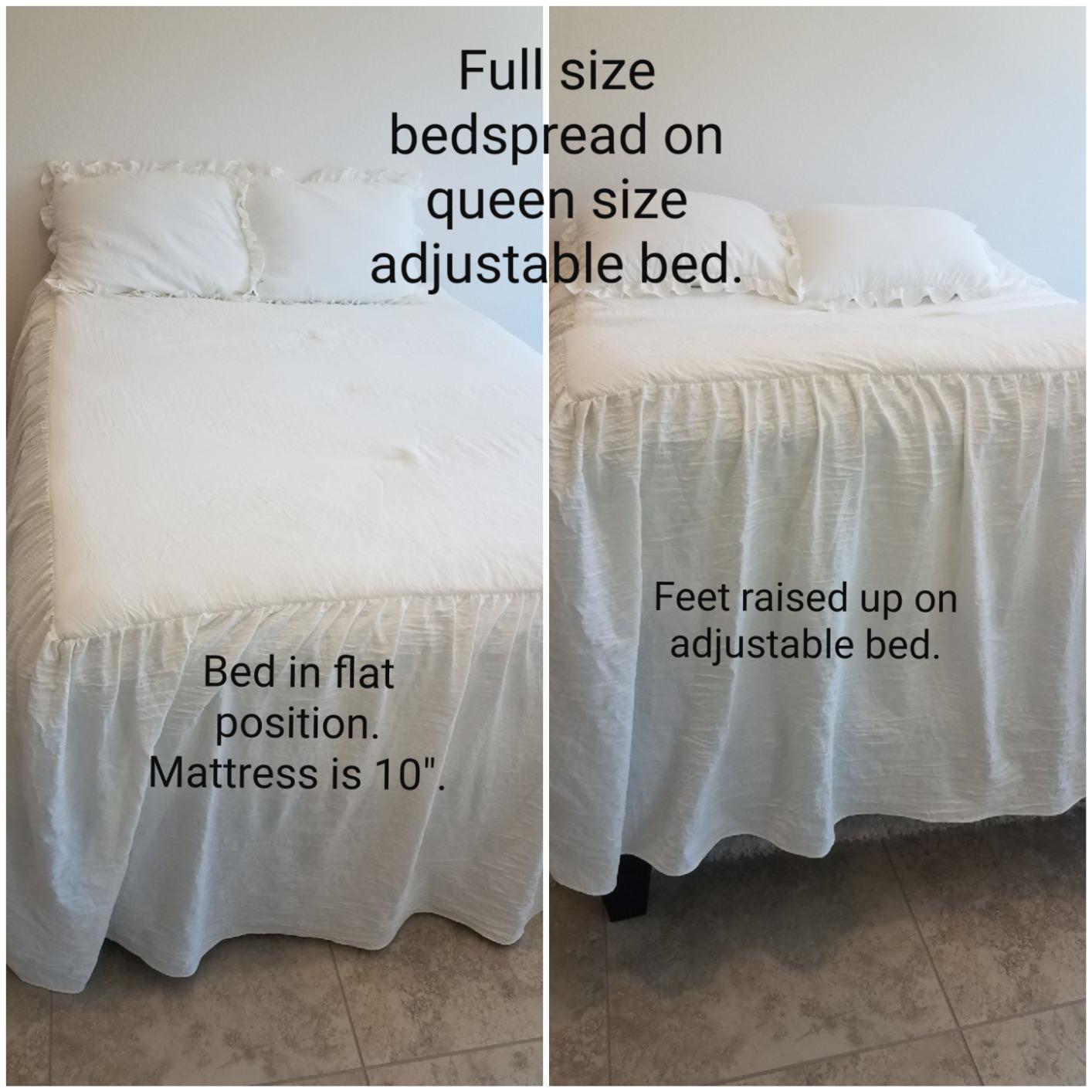 Lush Decor Ruffle Skirt Bedspread Set - 3-Piece Luxurious Farmhouse Bedding - Elegant Ruffle Detail - Timeless Style - Soft Lightweight Sheets - King, White customer photo 1