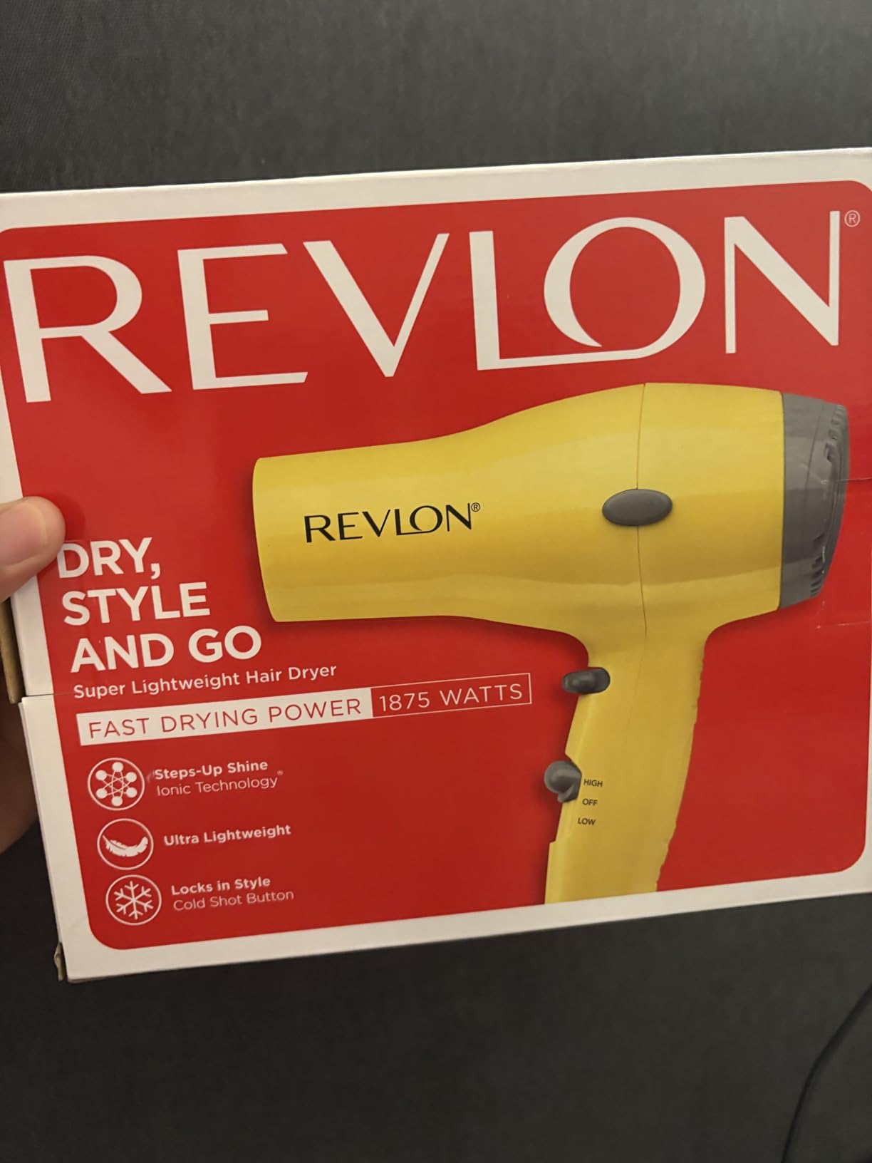 REVLON Compact Ionic Travel Hair Dryer, 1875 Watt, Yellow customer photo 2
