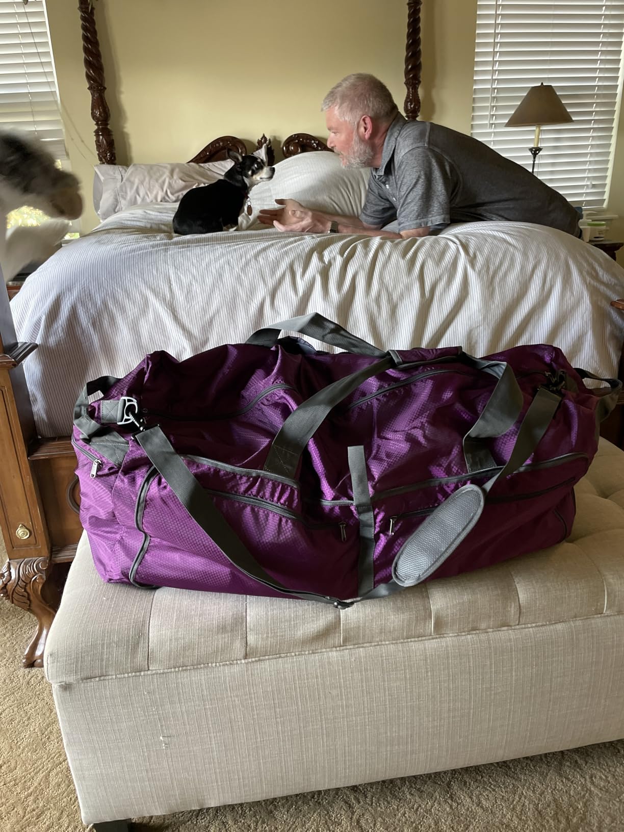 Gonex 150L Foldable Travel Duffle Bag with Shoe Compartment, Lightweight customer photo 1