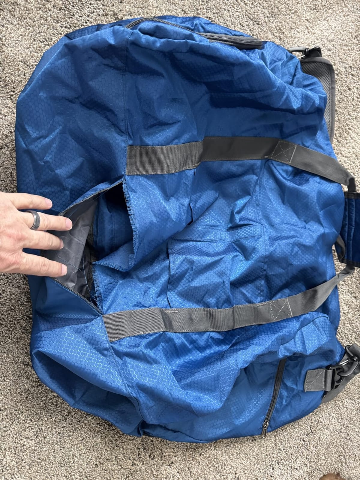 Gonex 150L Foldable Travel Duffle Bag with Shoe Compartment, Lightweight customer photo 2