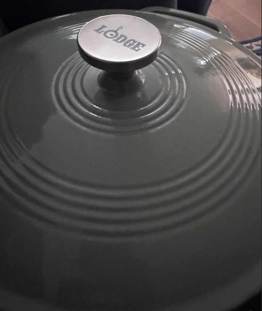 Lodge Essential Enamel Braiser - Refrigerator- & Oven-Safe up to 500° F - Heat-Retaining, Induction-Safe & PFAS-Free Enamel Cookware - 3.6 Quart, Oyster White customer photo 1