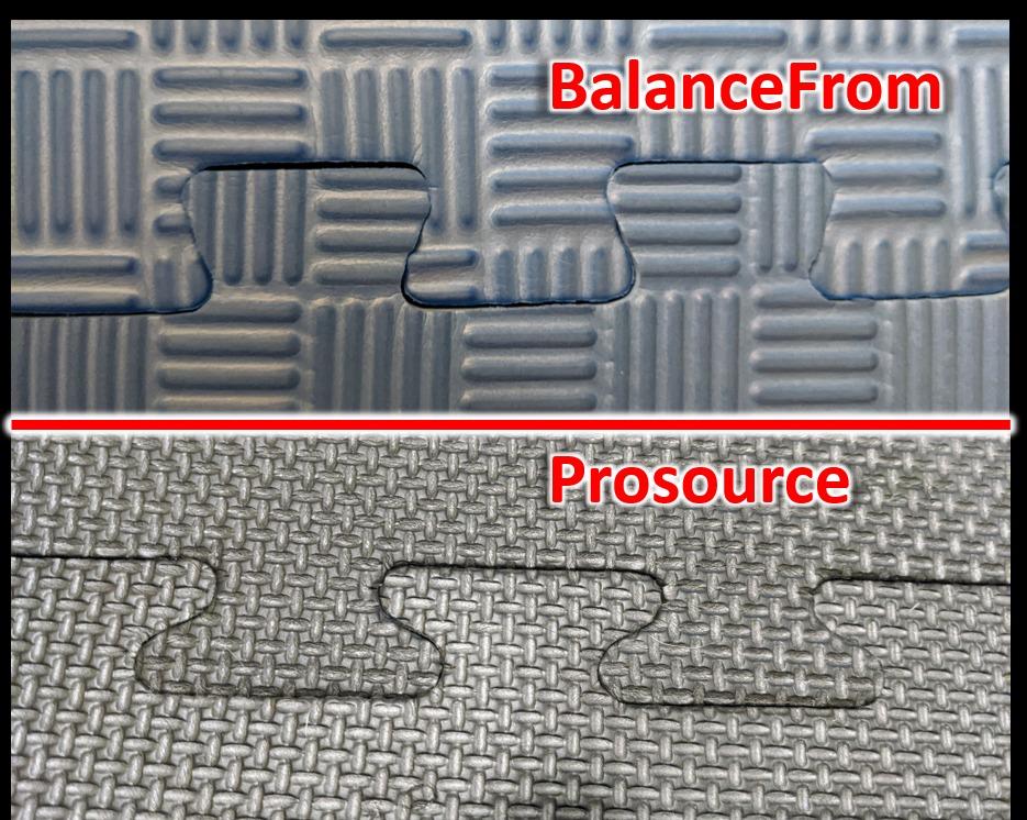 ProsourceFit Weaved Pattern Extra Thick Exercise Puzzle Mat 1-inch, EVA Foam Interlocking Tiles for Protective, Cushioned Flooring for Home and Gym Equipment; Black, 24 SQ FT, 6 Tiles customer photo 1