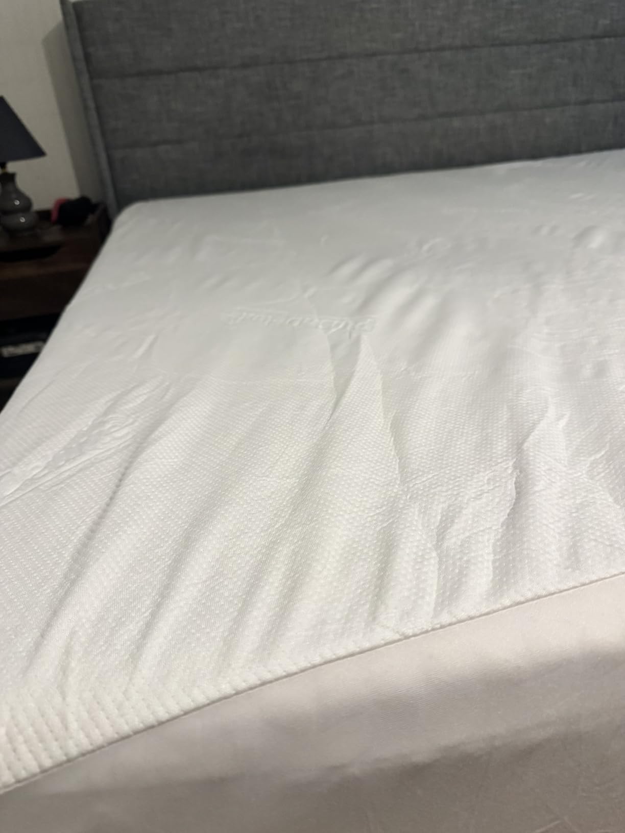 PlushDeluxe Bamboo Waterproof Mattress Protector, King Size, Ultra Soft customer photo 2