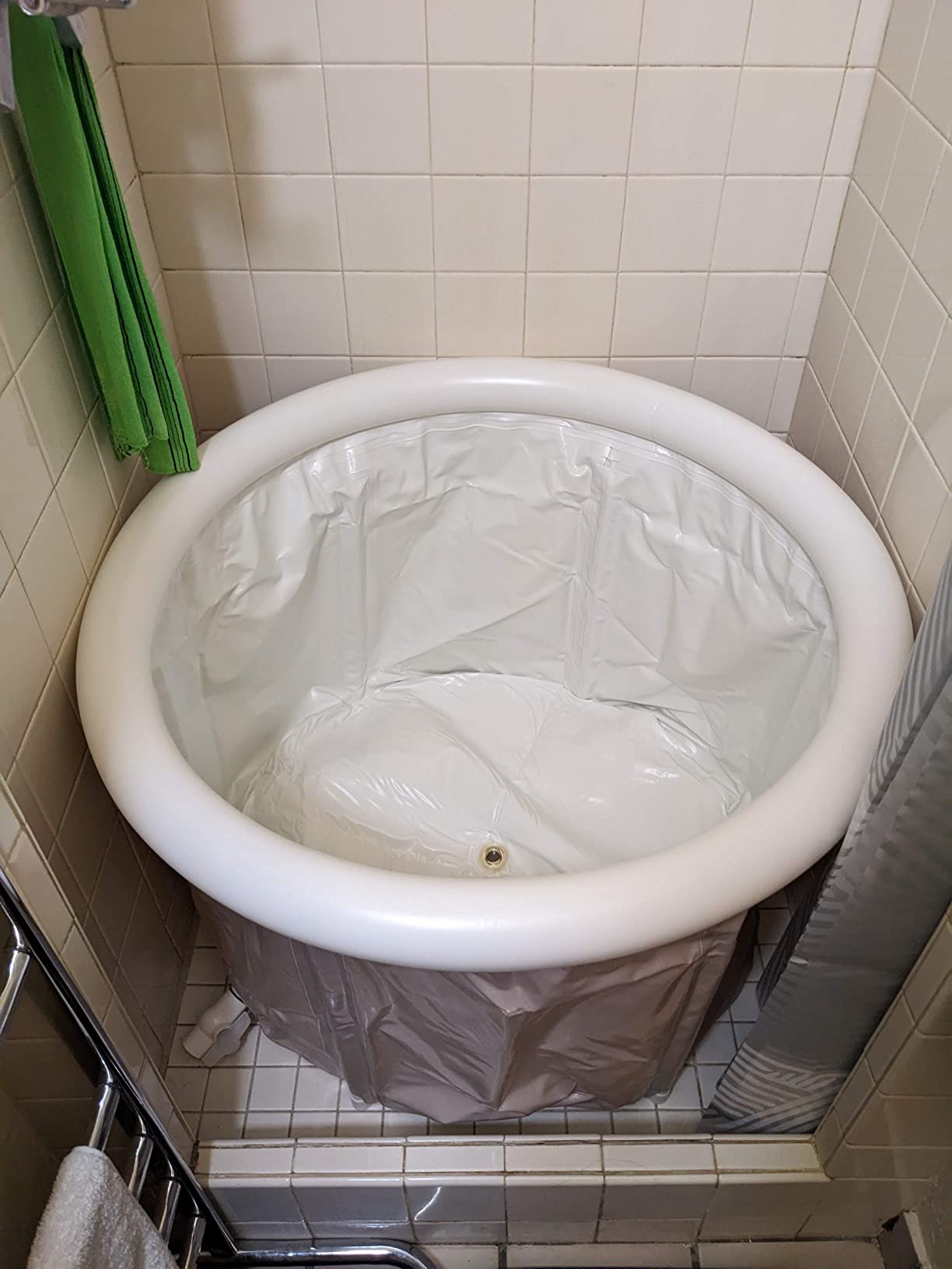 Portable Bathtub (Small) by Homefilos, Ice Bath and Cold Plunge for Athletes, Inflatable Adult Size Japanese Soaking Hot Tub for Shower Stall customer photo 1