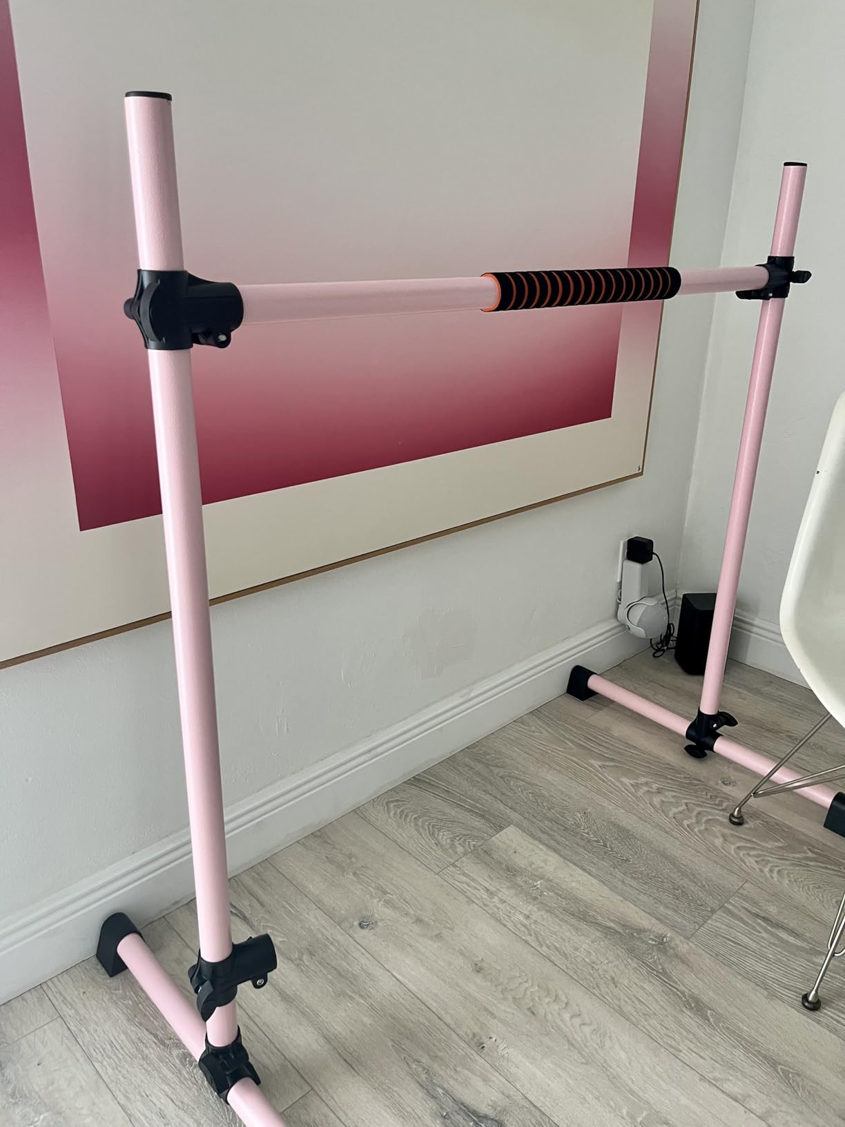 GOFLAME Ballet Barre Portable Double, 4FT Freestanding Ballet Barre Adjustable, Heavy Duty Dancing Stretching Ballet Bar for Home, Dance Barre, Fitness Ballet Bar customer photo 1
