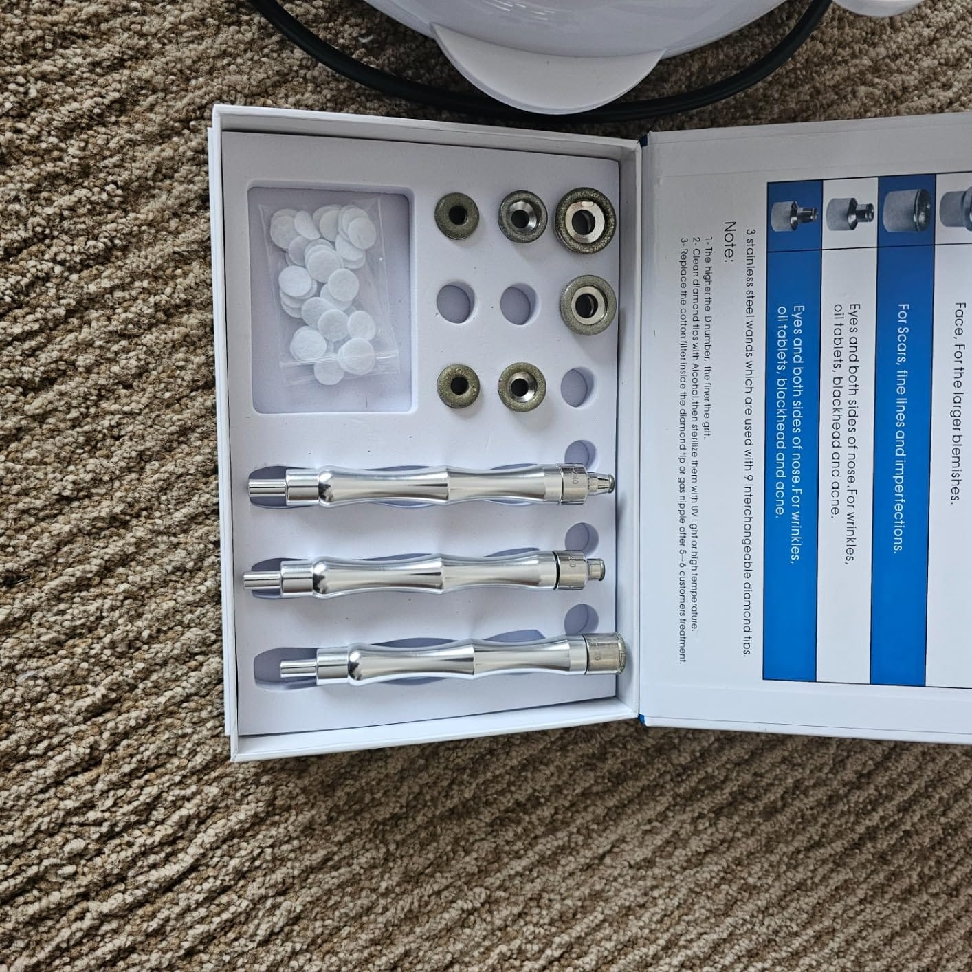 【3-IN-1】Microdermabrasion Machine, mcwdoit 0-68cmHg Strong Suction Power, Professional Dermabrasion Facial Skin Care customer photo 2