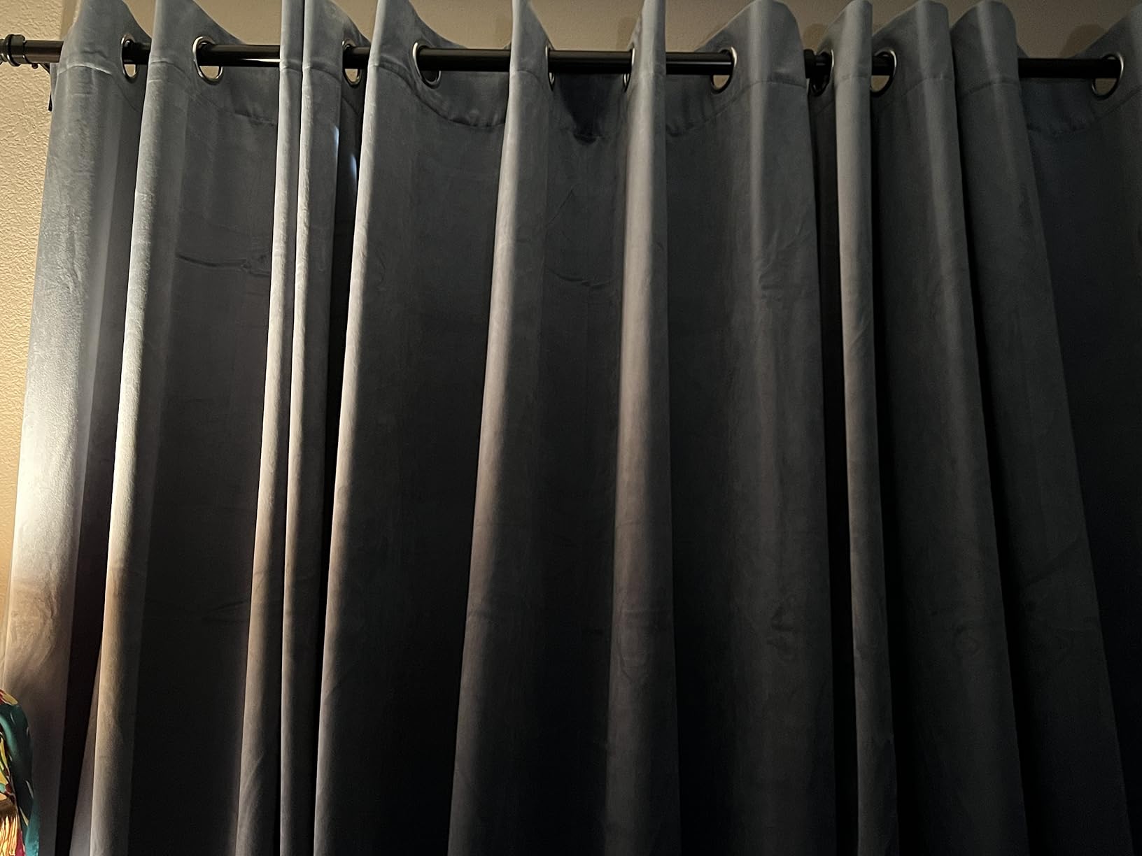 StangH Black Velvet Blackout Curtains Grommet Thermal, W52 x L84, 2 Panels customer photo 1