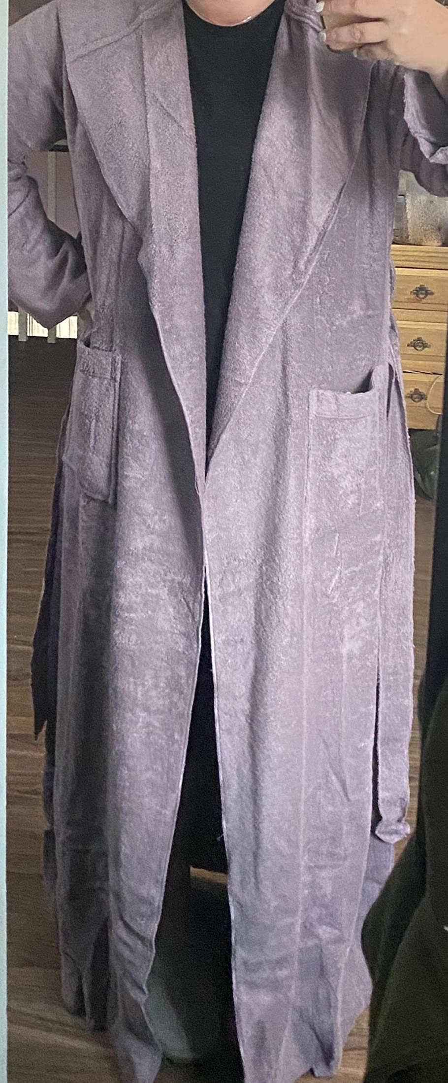 Arus Women's Princess Robe Ankle Long Hooded Turkish Cotton Bathrobe customer photo 2