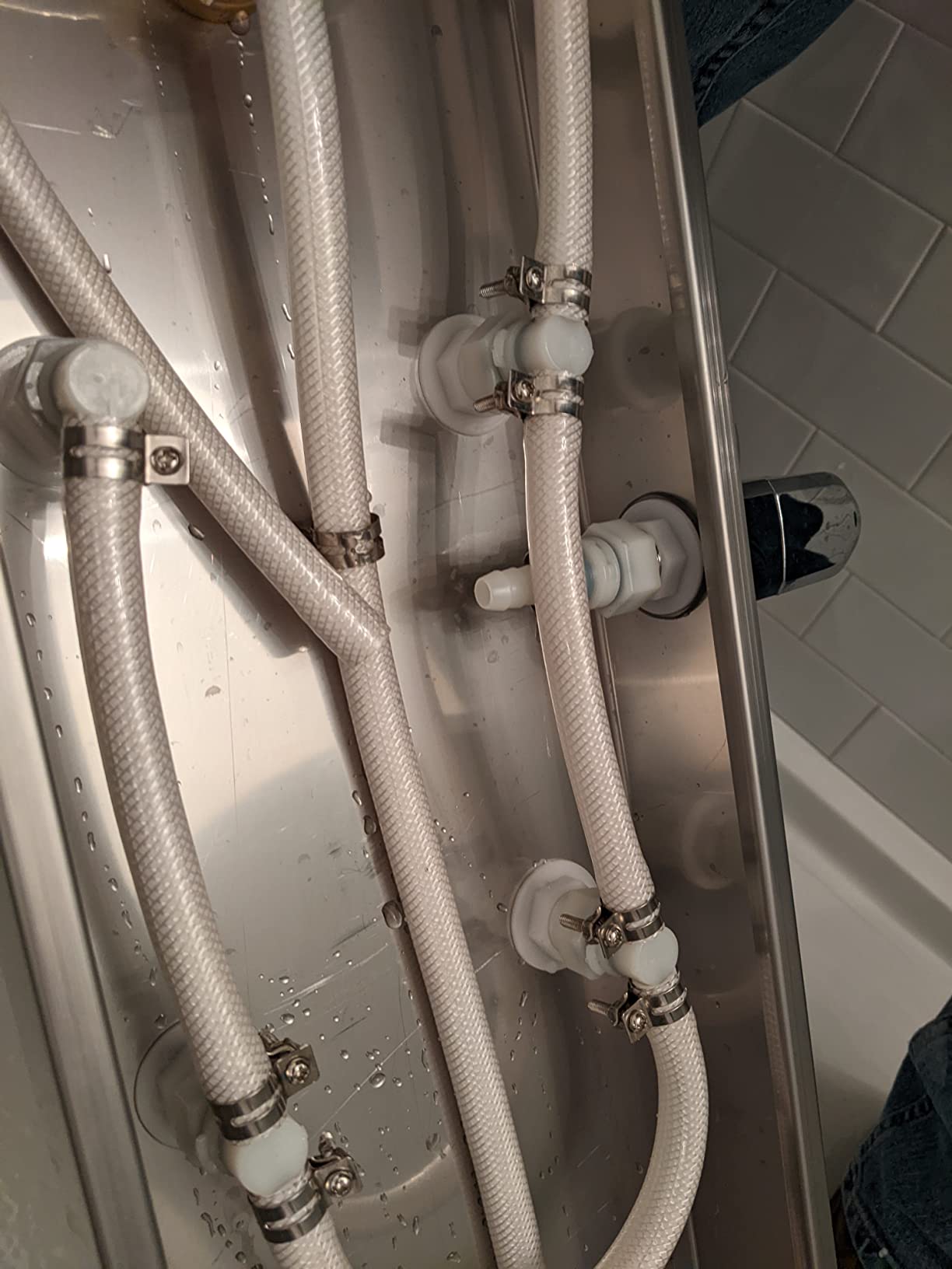 ROVOGO Shower Panel Tower System With Adjustable Shower Head, Brushed customer photo 2
