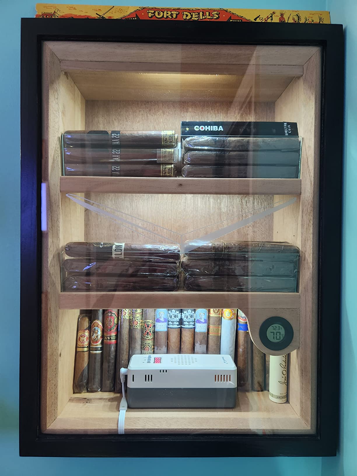 HumidiCup® S1 Electronic Cigar Humidifier, Small Size for 40-150 Count Desktop Humidor, 40% to 90% Setting Range, Stable Humidty Control customer photo 1