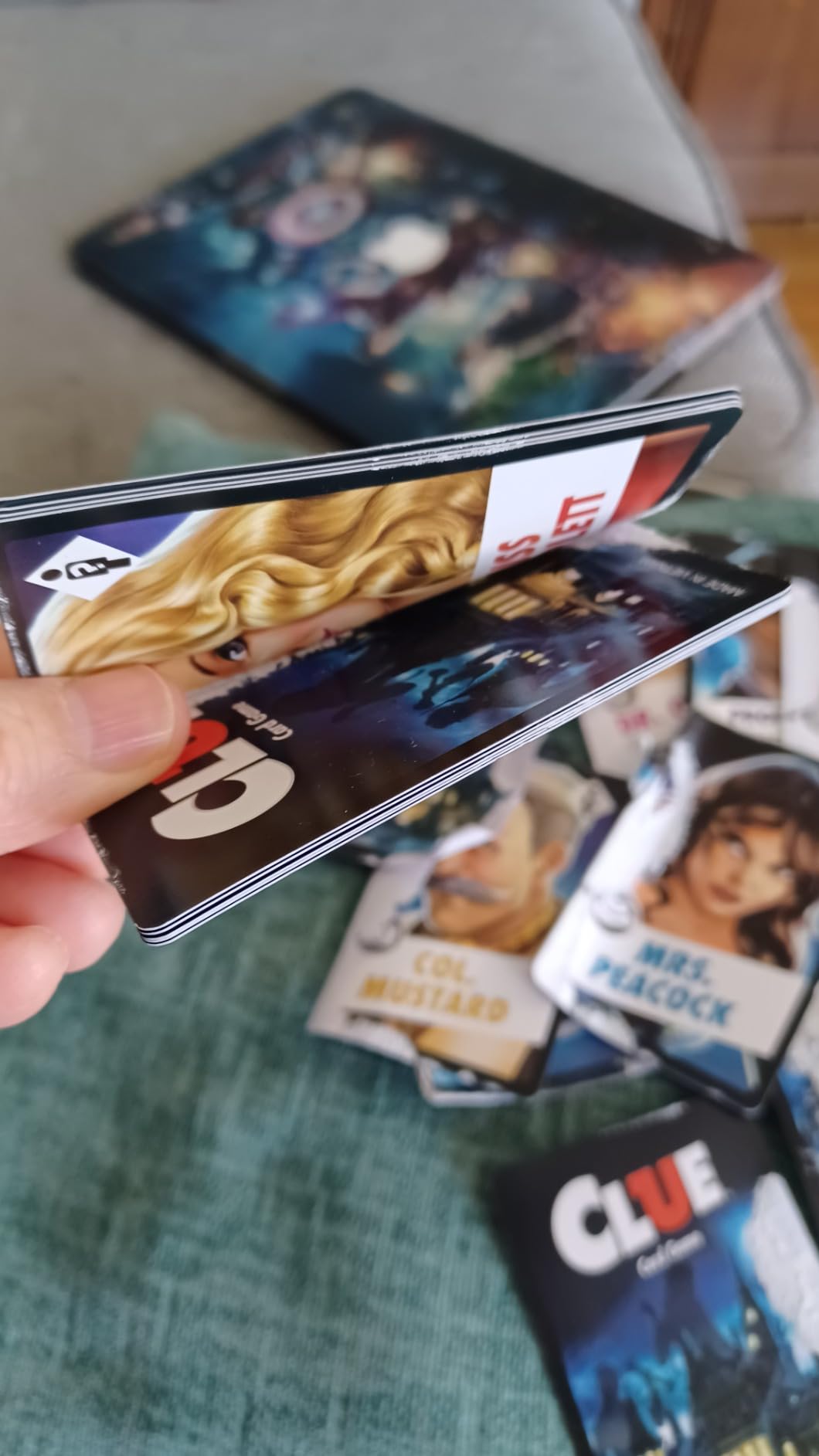 Hasbro Gaming Clue Card Game, 3-4 Player Strategy Game, Fun Summer Activities, Vacation Travel Essentials, Ages 8+ customer photo 2