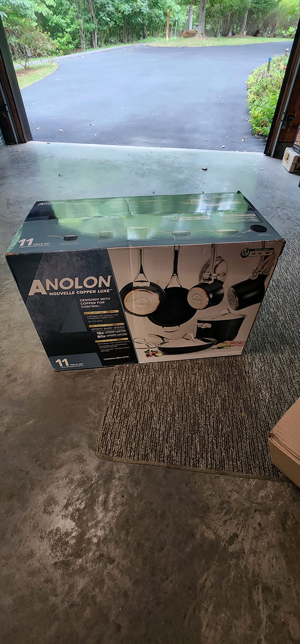 Anolon 83852 Nouvelle Copper Hard Anodized Nonstick Cookware Set / Pots and Pans Set - 11 Piece, Brown customer photo 1