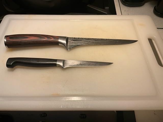 PAUDIN Boning Knife 6 Inch, Super Sharp Fillet Knife, German High Carbon Stainless Steel Deboning Knives, Professional Boning Knives for Meat Poultry Chicken, Pakkawood Handle with Gift Box customer photo 1