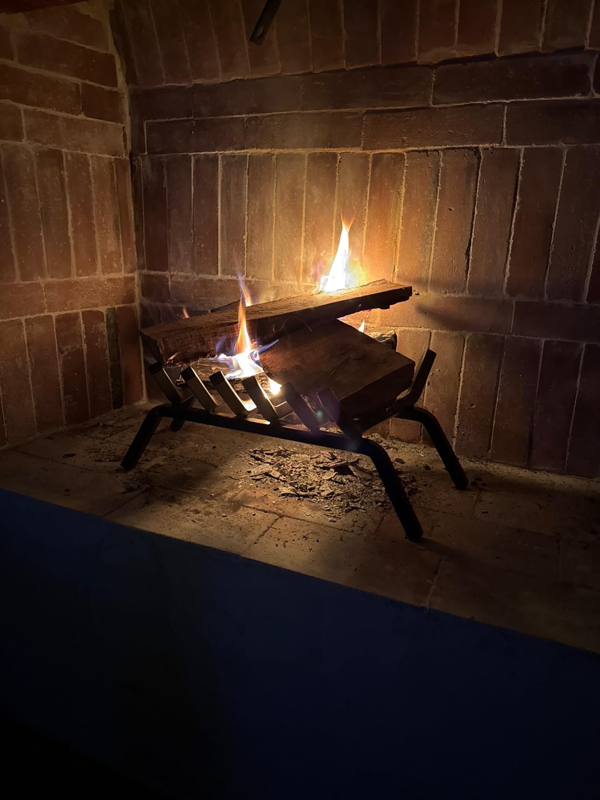 Fireplace Log Grate 30 inch 7 Bar Fire Grates Heavy Duty 3/4” Wide Solid Steel Indoor Chimney Hearth Outdoor Fire Place Kindling Tool Pit Wrought Iron Wood Stove Firewood Burning Rack Holder customer photo 2