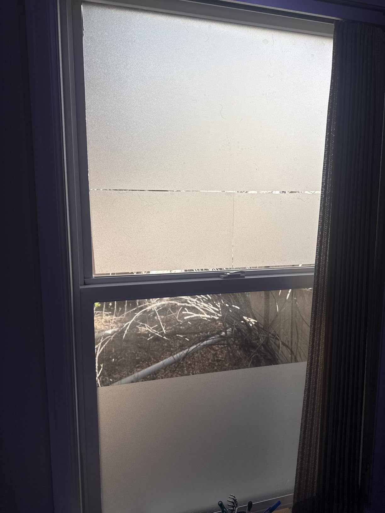 HIDBEA Frosted Glass Window Privacy Film,Static Cling 17.5 in x 6.5 ft customer photo 2