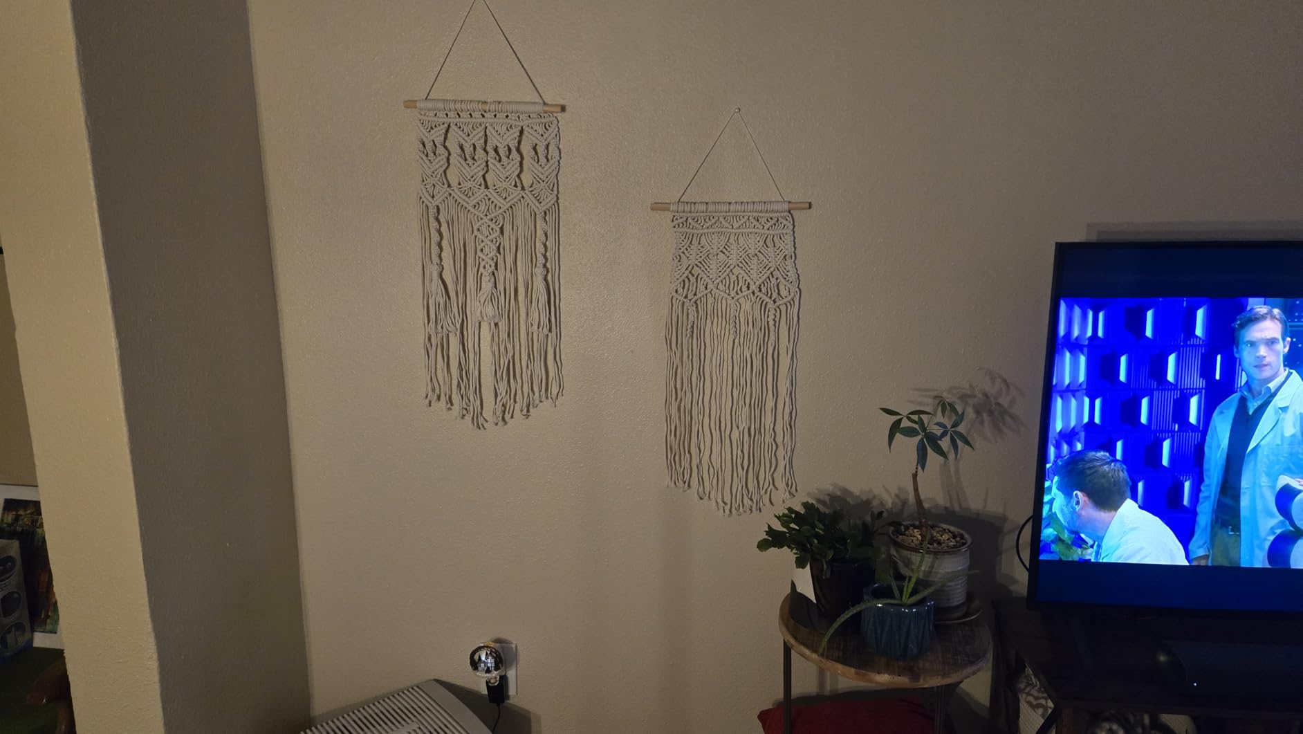Mkono 2 Pcs Macrame Wall Hanging, Boho Woven Chic Tapestry Decor, Ivory customer photo 1