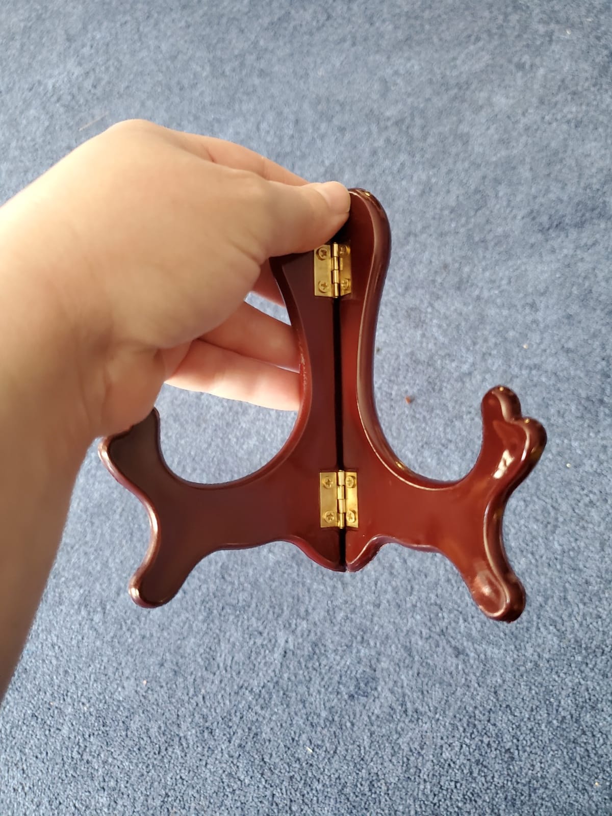 Wooden Easel Mahogany Finish Display Stand Plate Holder Picture Frame Folding Display Stand (7 inches) customer photo 1
