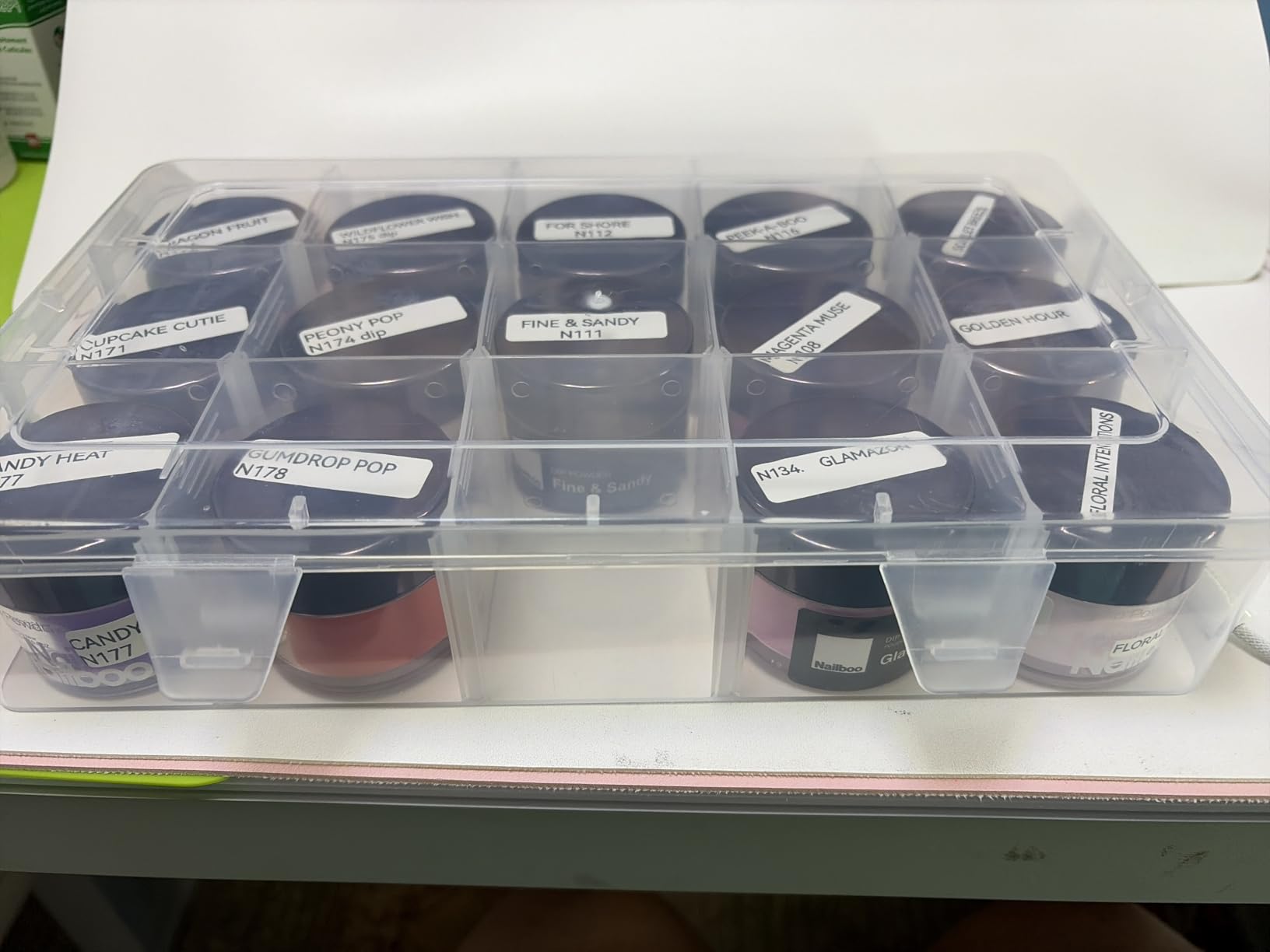 Bead Organizer Storage 2 Pack 15 Grid Clear Plastic Tackle Box Adjustable customer photo 1