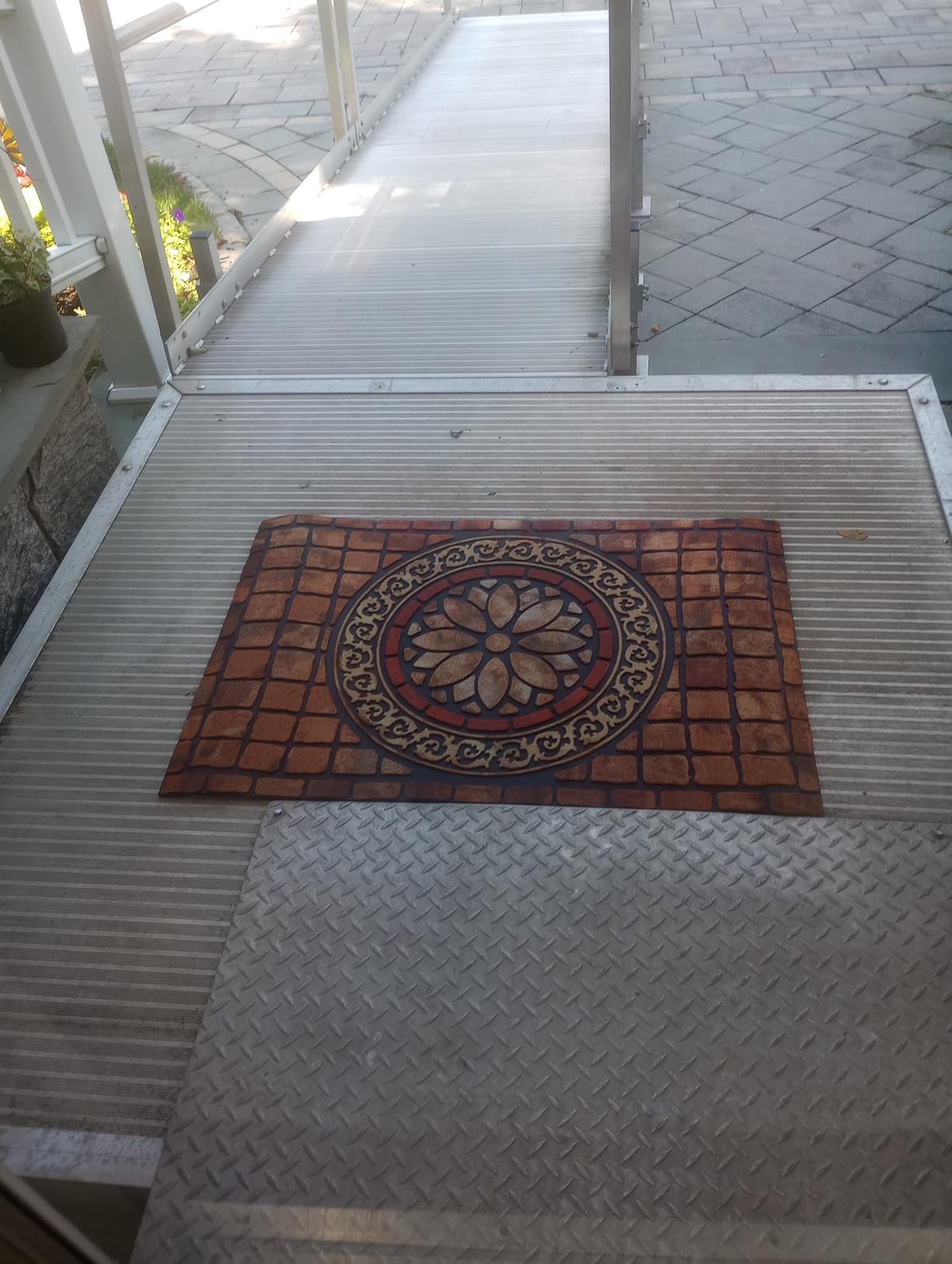 CHICHIC Rectangle Entrance Door Mat Large 24 x 36 Inch High Traffic Area Entry Way Doormat Front Door Rugs Outdoors Heavy Duty Welcome Mat, Non Slip Rubber Back Low Profile for Garage customer photo 2