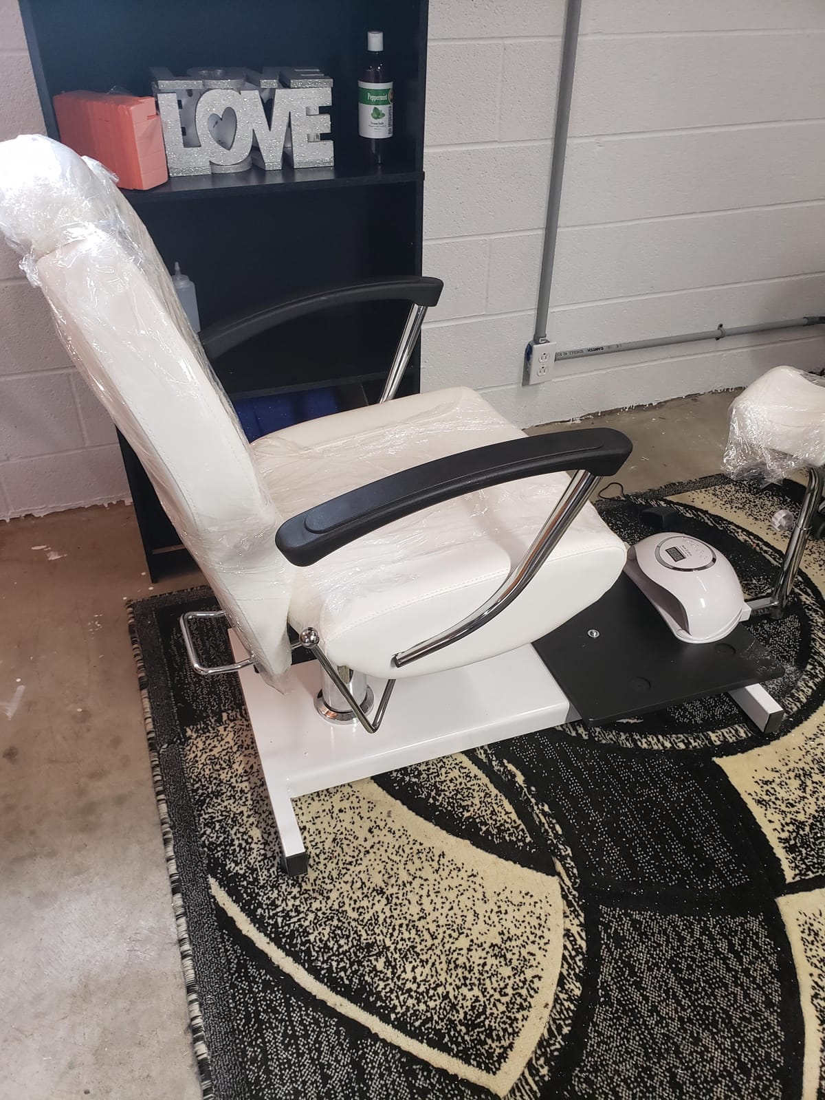 Funnylife Pedicure Spa Station Chair with Foot Massage Basin &Pedicure Stations for Salon use customer photo 2