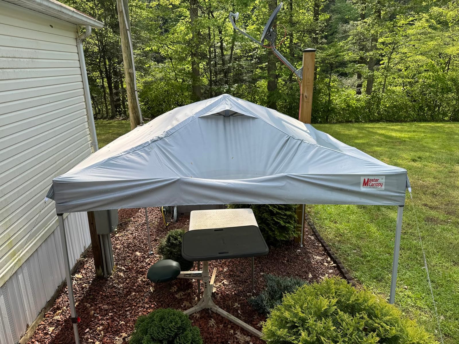 MASTERCANOPY 10x10 Durable Pop Up Canopy Tent with Roller Bag, Black customer photo 2
