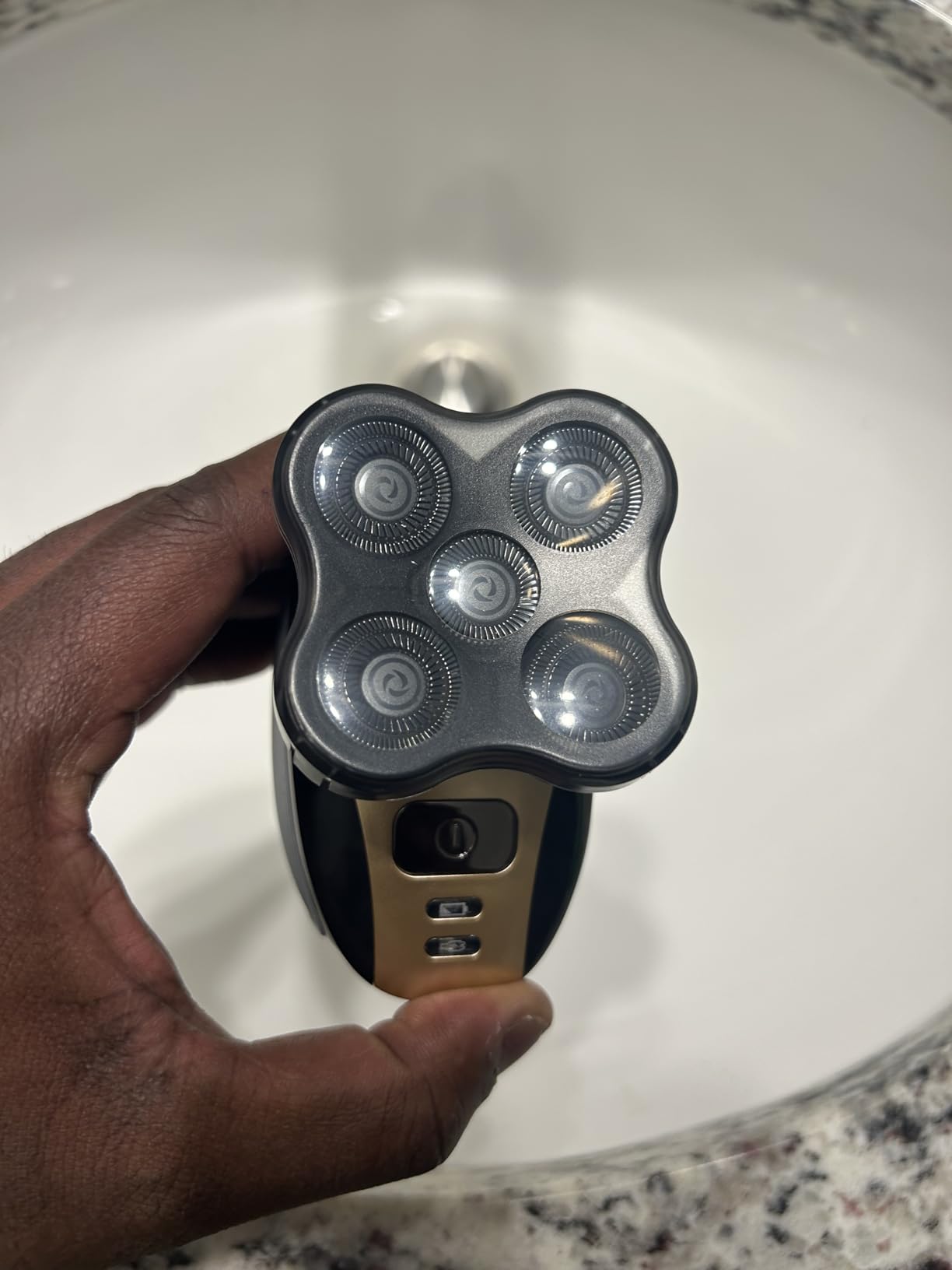 Bald Shavers for Men - Telfun Upgrade 5-in-1 Electric Head Shavers for Bald Men, 100% Waterproof Cordless Razor, Wet/Dry Shaving, 5 Dual Track Heads, Mess-Free Hair Capture customer photo 1