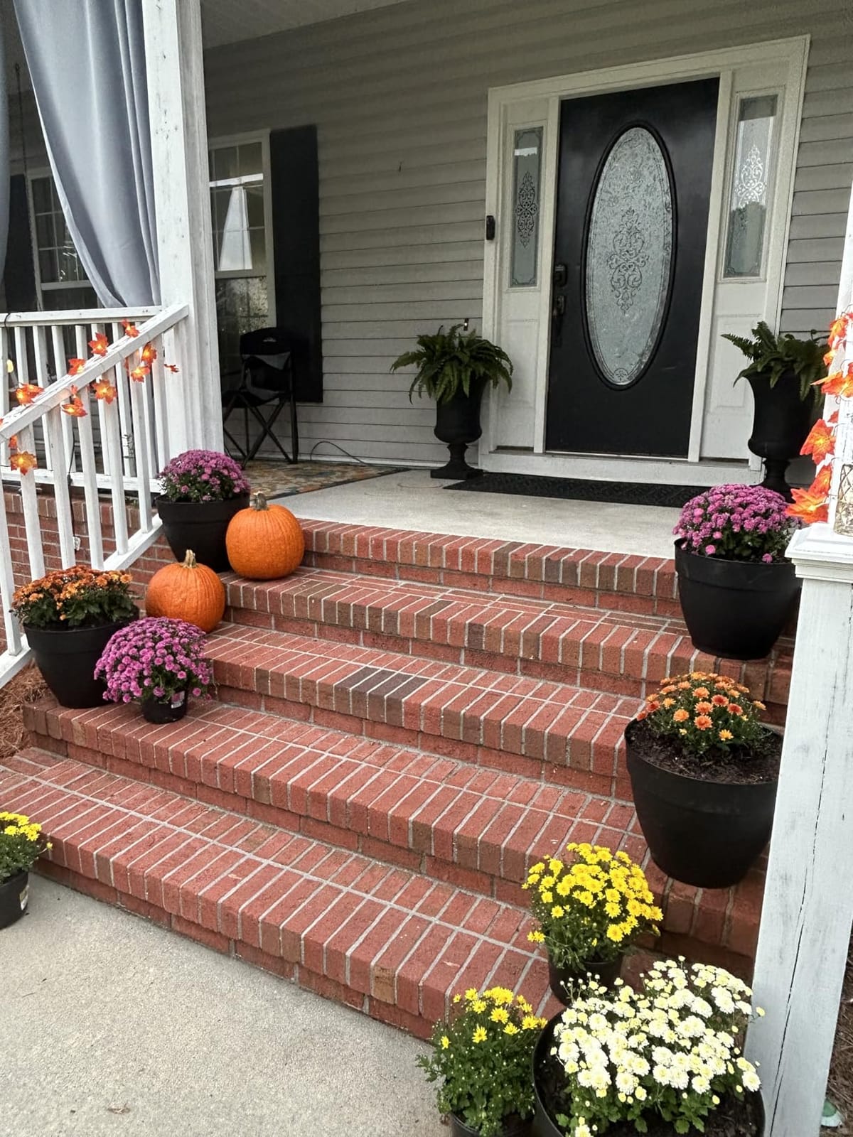 TURNMEON 6 Pack Fall Garland with Lights Enlarged Maple Leaves 60Ft 120LED customer photo 1