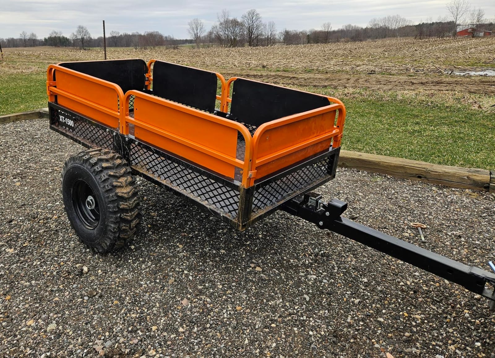 Impact IMPLEMENTS® 1500lb ATV/UTV/Tractor Trailer with Solid Steel Floor, Aggressive Tires, & Pivoting Tongue. Great for Agricultural Use & Land Management. Designed in Trademarked in The USA! customer photo 2