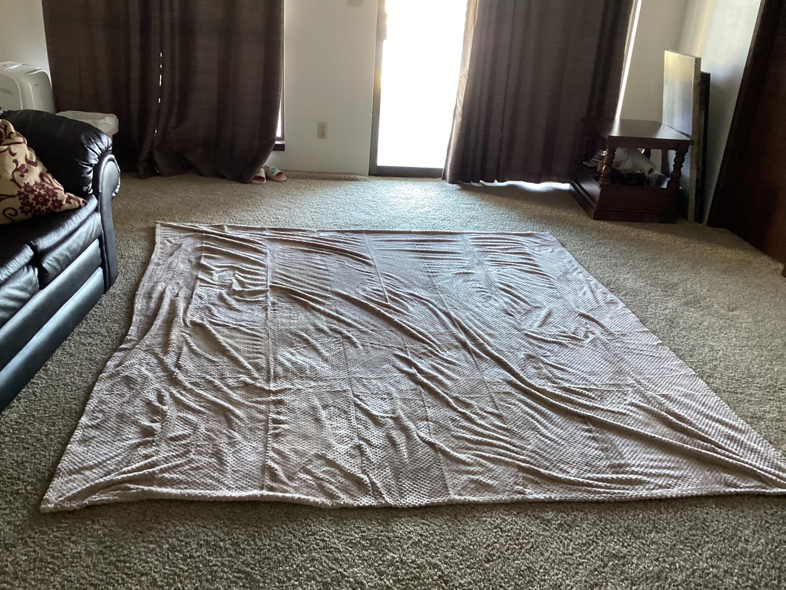 Exclusivo Mezcla Large Waffle Fleece Throw Blanket for Couch, Slate Blue customer photo 1