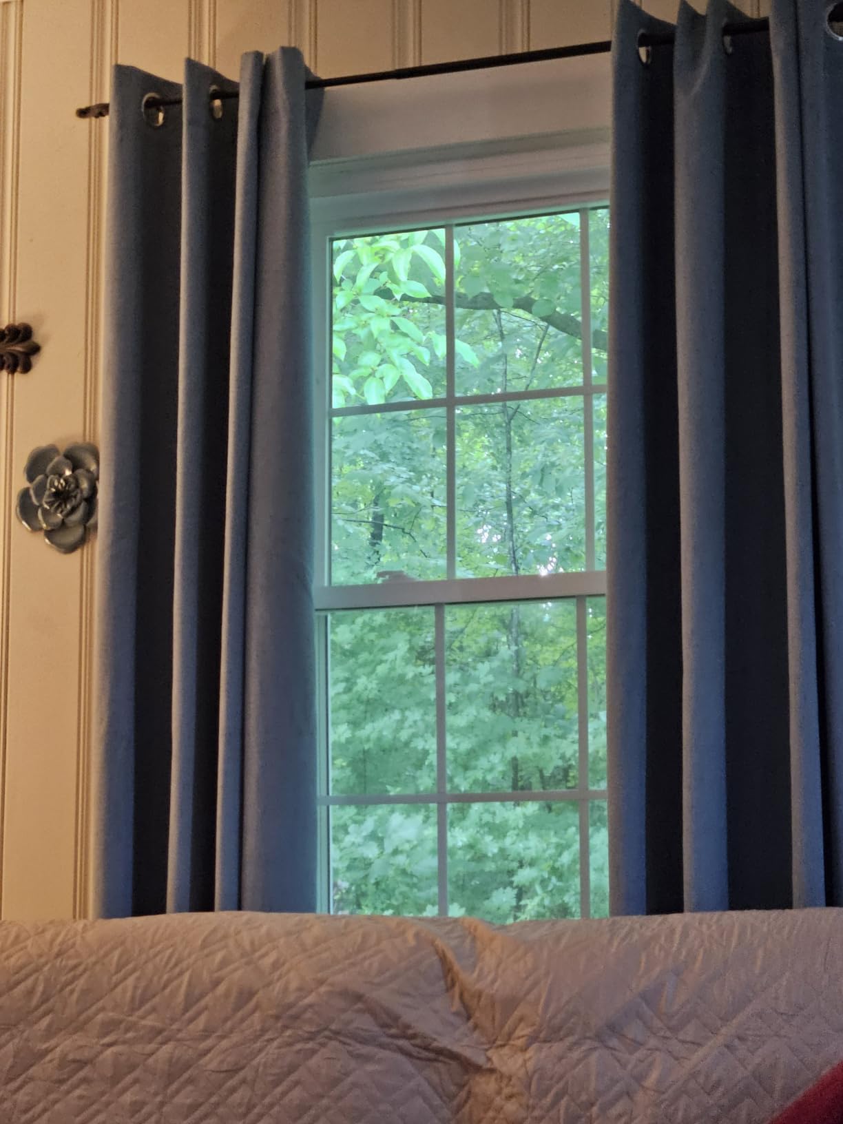 PrinceDeco Natural Linen Curtains 100% Blackout Linen Curtains for Bedroom Full Blackout Curtains 84 Inches Long Living Room Thermal Insulated Light Blocking Curtain Drapes White Backing, 2 Panels customer photo 1