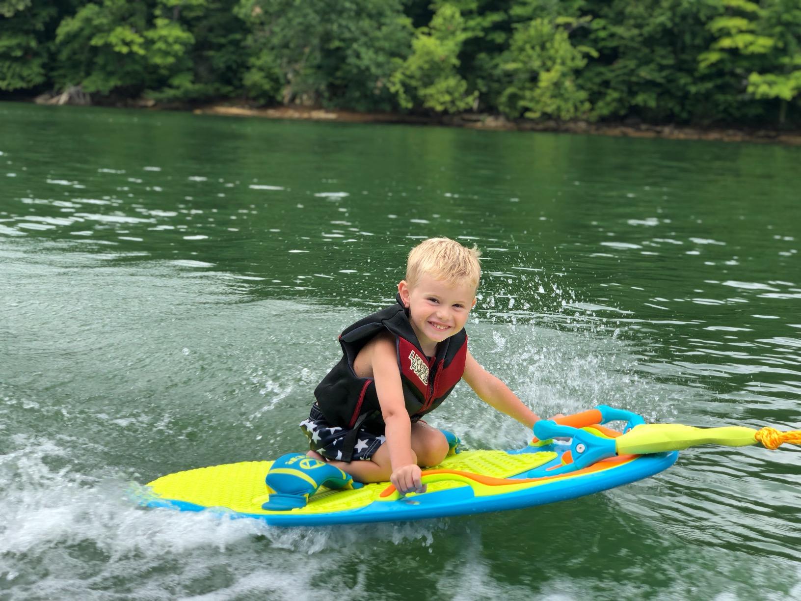 ZUP You Got This 260 Board and Handle Combo with EVA Foam Padding, All-in-One Kneeboard, Wakeboard, Wakeskate, and Wakesurf Board for Kids, Teens, and Adults, 51.7
