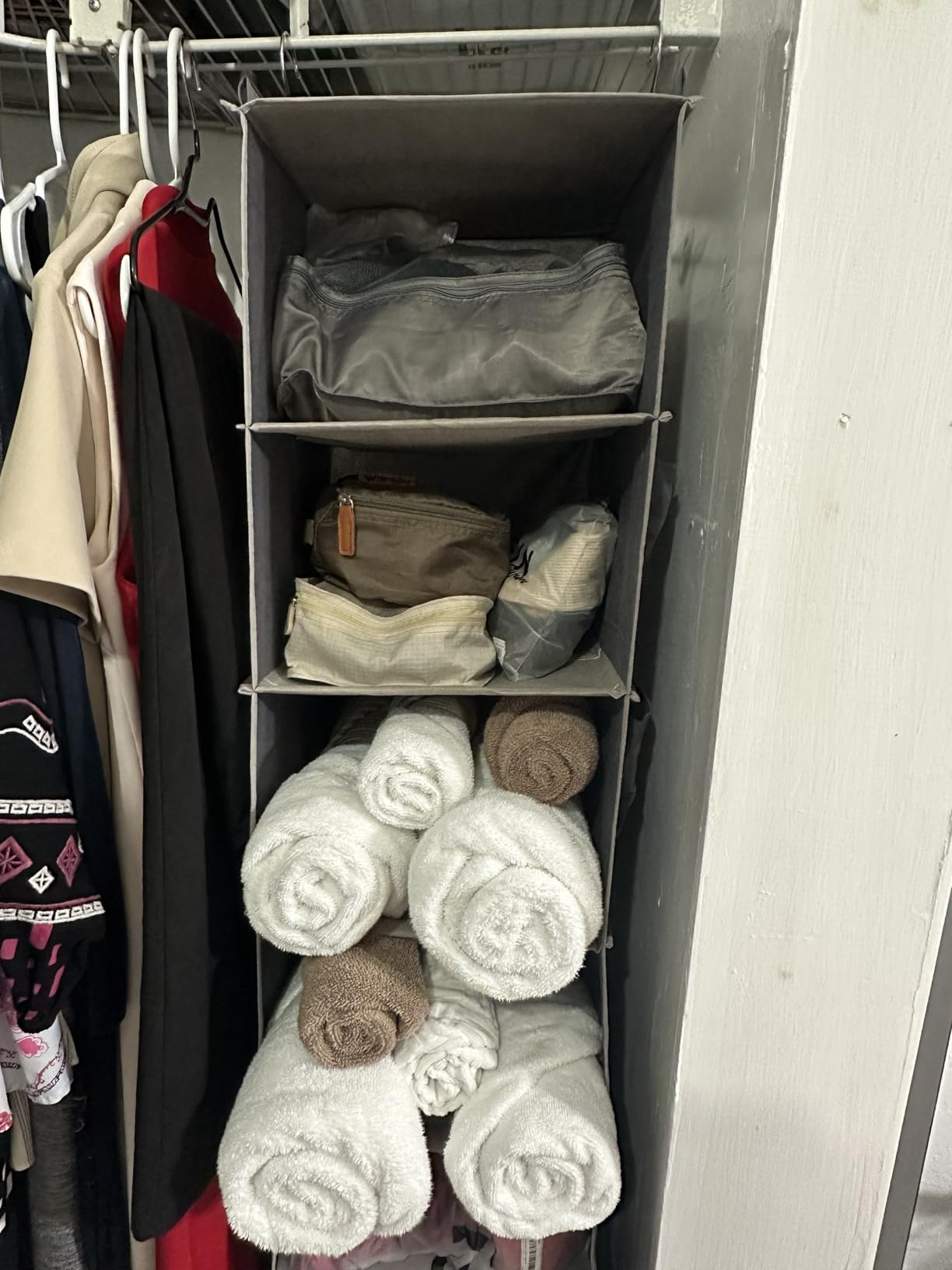 YOUDENOVA Hanging Closet Organizer and Storage, 6-Shelf, Beige customer photo 1