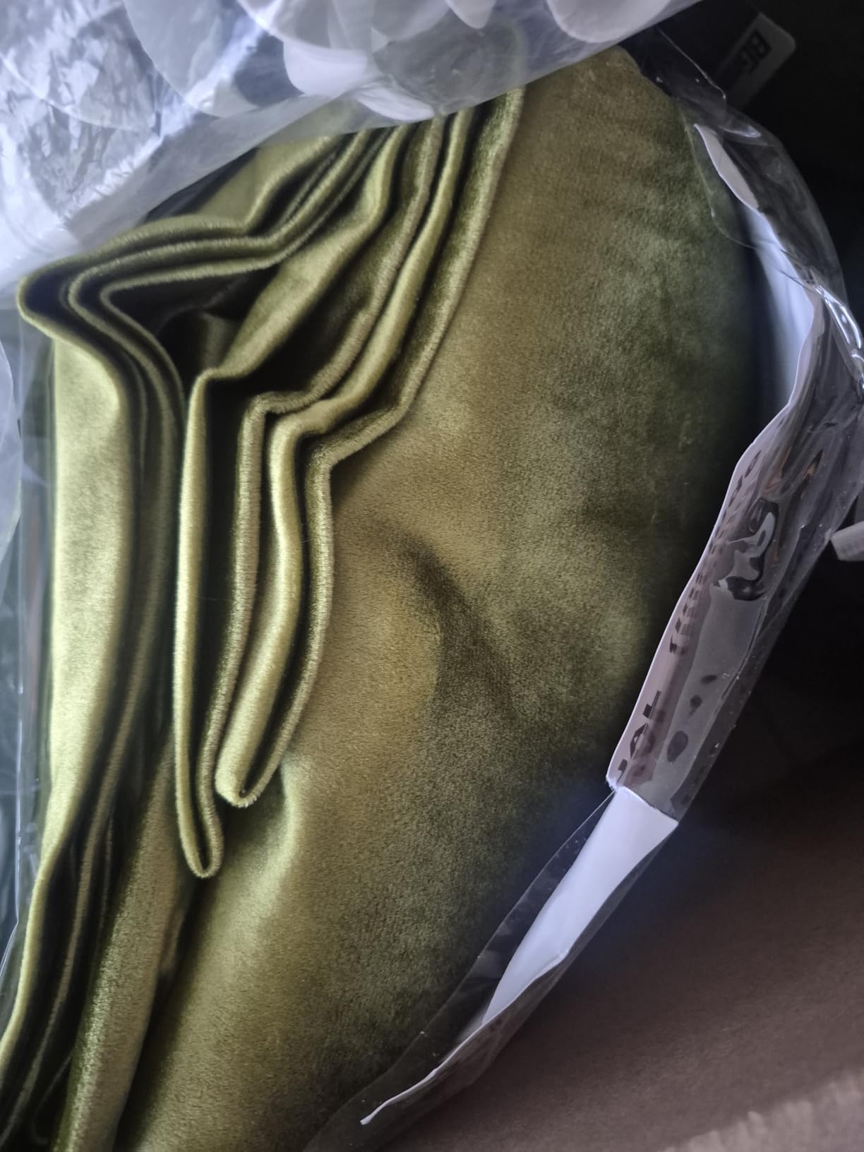Roslynwood Olive Green Velvet Curtains W52 x L96 inches Long, 2 Panels customer photo 1