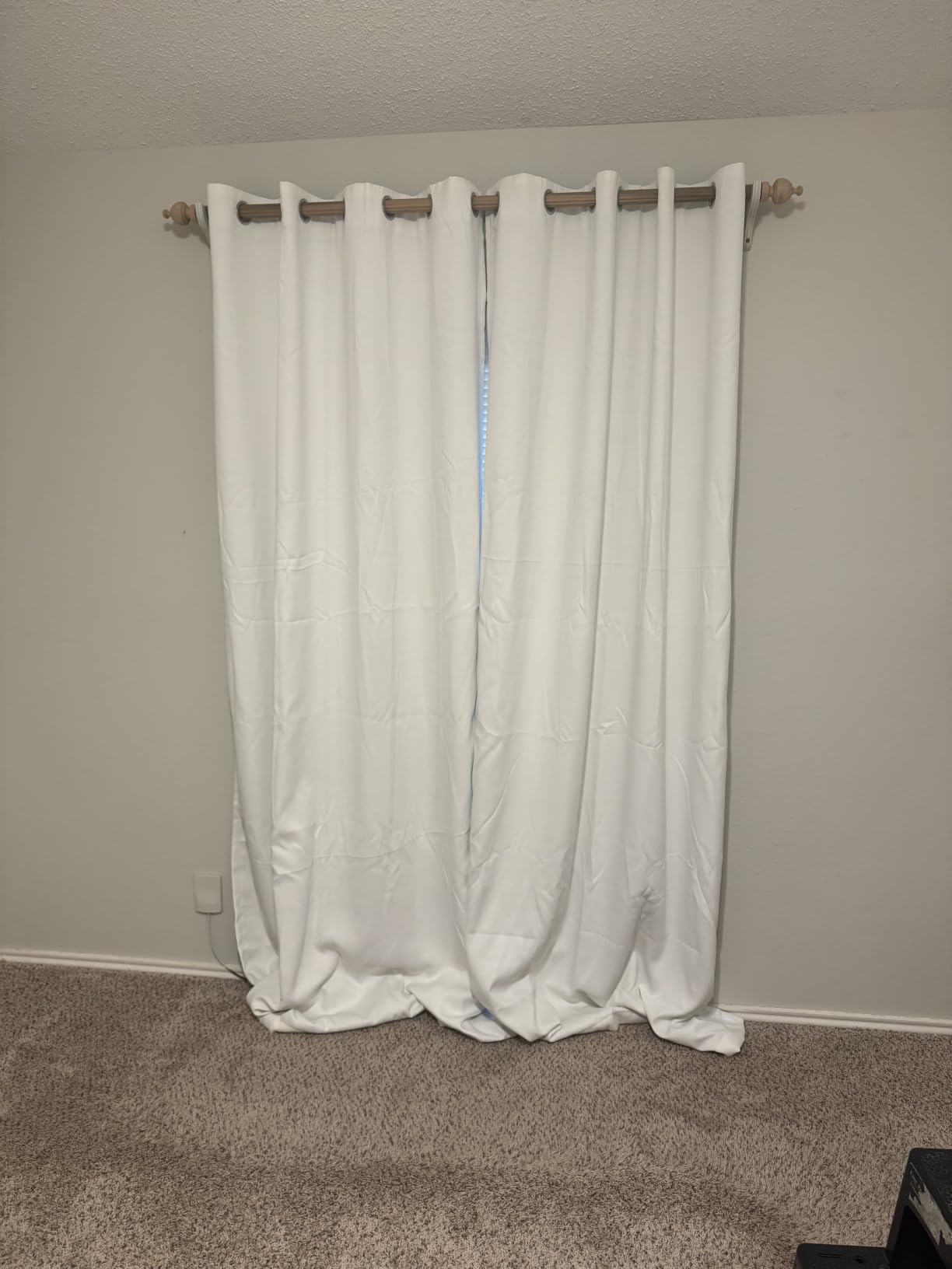 Yakamok Grey 100% Blackout Patio Door Curtain Panels W100 x L84, 1 Panel | Noise Reducing Barrier Panel for Sliding Glass Door, 2 Thick Layers Heat Full Light Blocking Patio Door Drapery customer photo 2