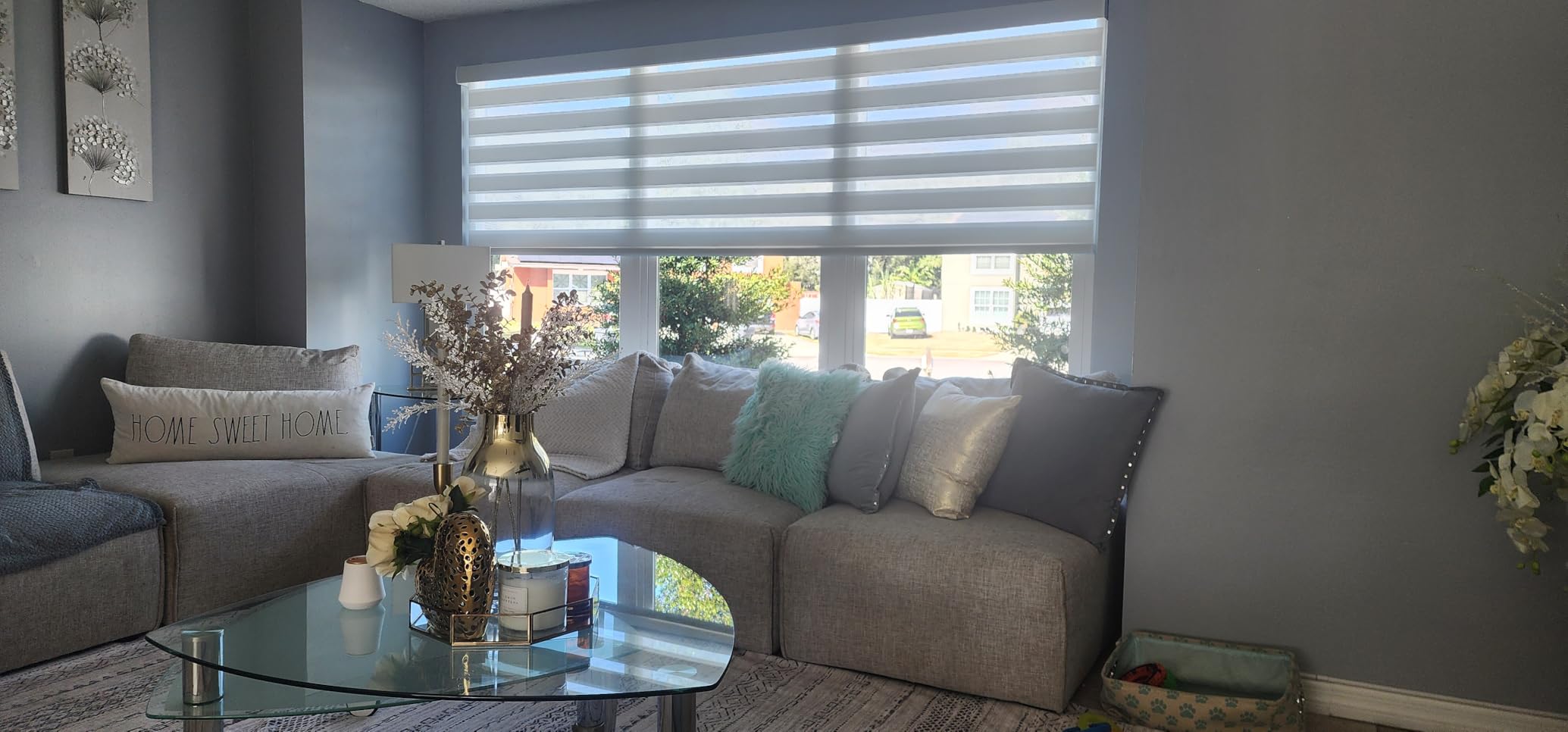 Yoolax Motorized Zebra Blinds with Remote, Room Darkening Smart Blinds customer photo 2