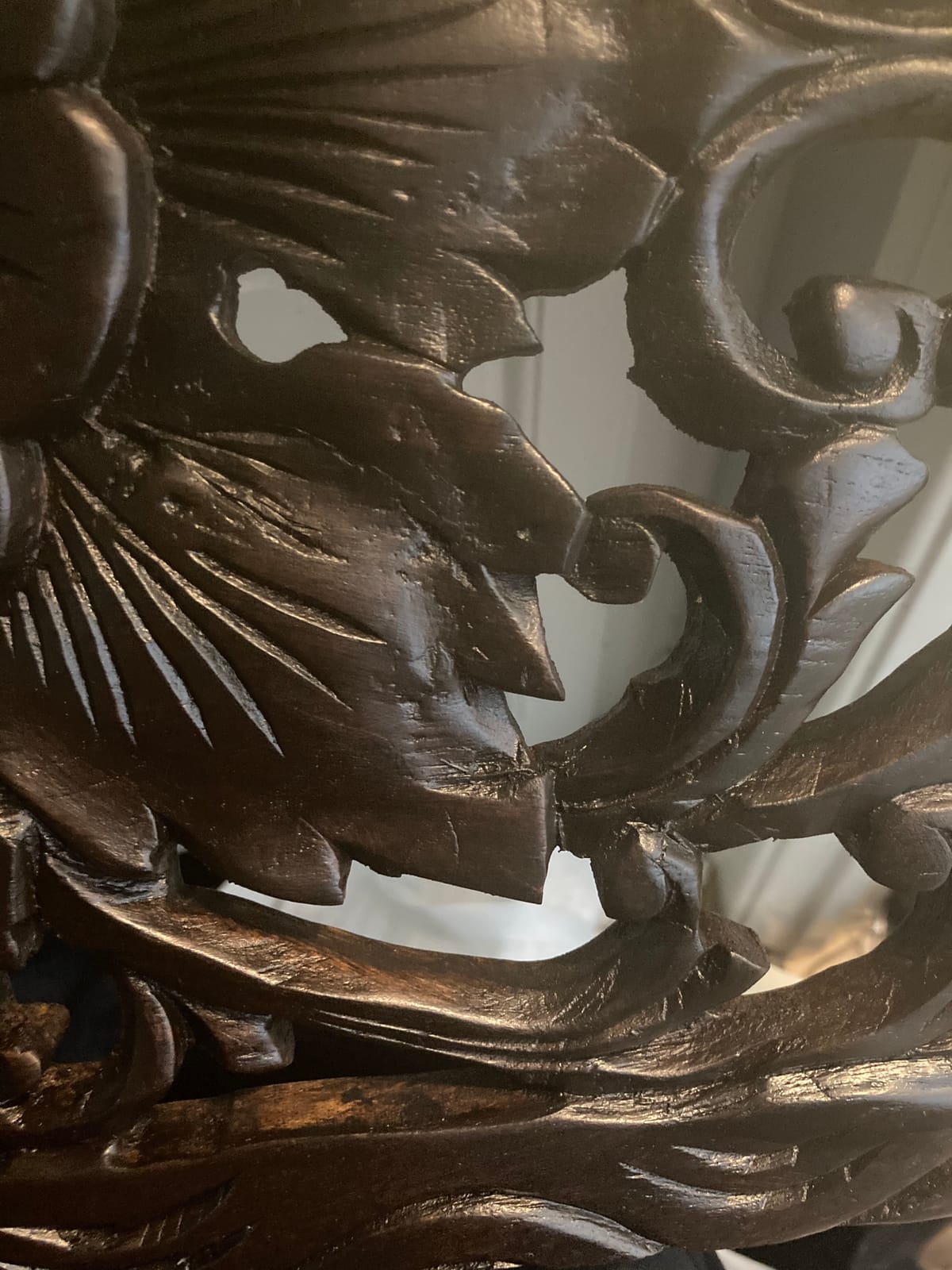 Asiana Home Decor Large Carved Wood Wall Panel. Floral Wood Carved Wall Decor. Size 35.5