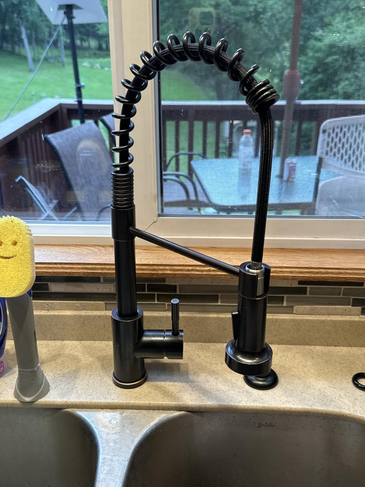 GIMILI Black Kitchen Faucet with Pull Down Sprayer customer photo 1