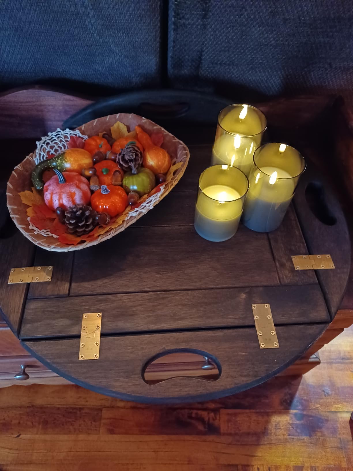 winemana Fall Decorations for Home Mini Pumpkins Gourds & Leaves Set customer photo 1