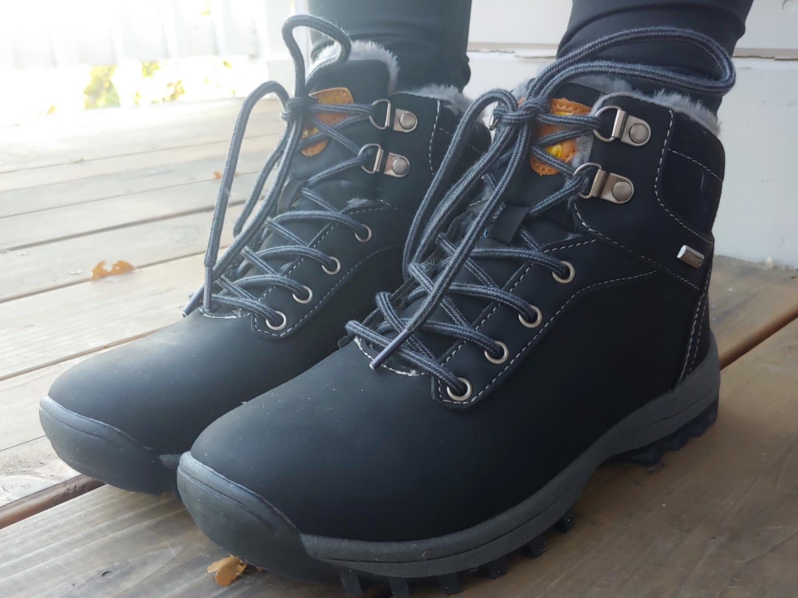 Mishansha Snow Boots for Women Warm Winter Hiking Boots Size 5.5-10.5 customer photo 2