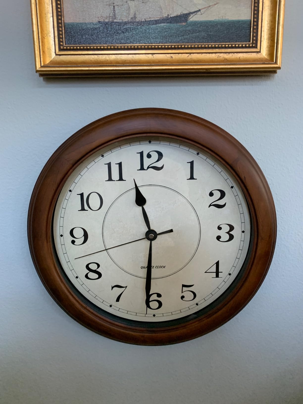 Kesin Wall Clock Wood 14 Inch Silent Wall Clocks Large Decorative customer photo 2