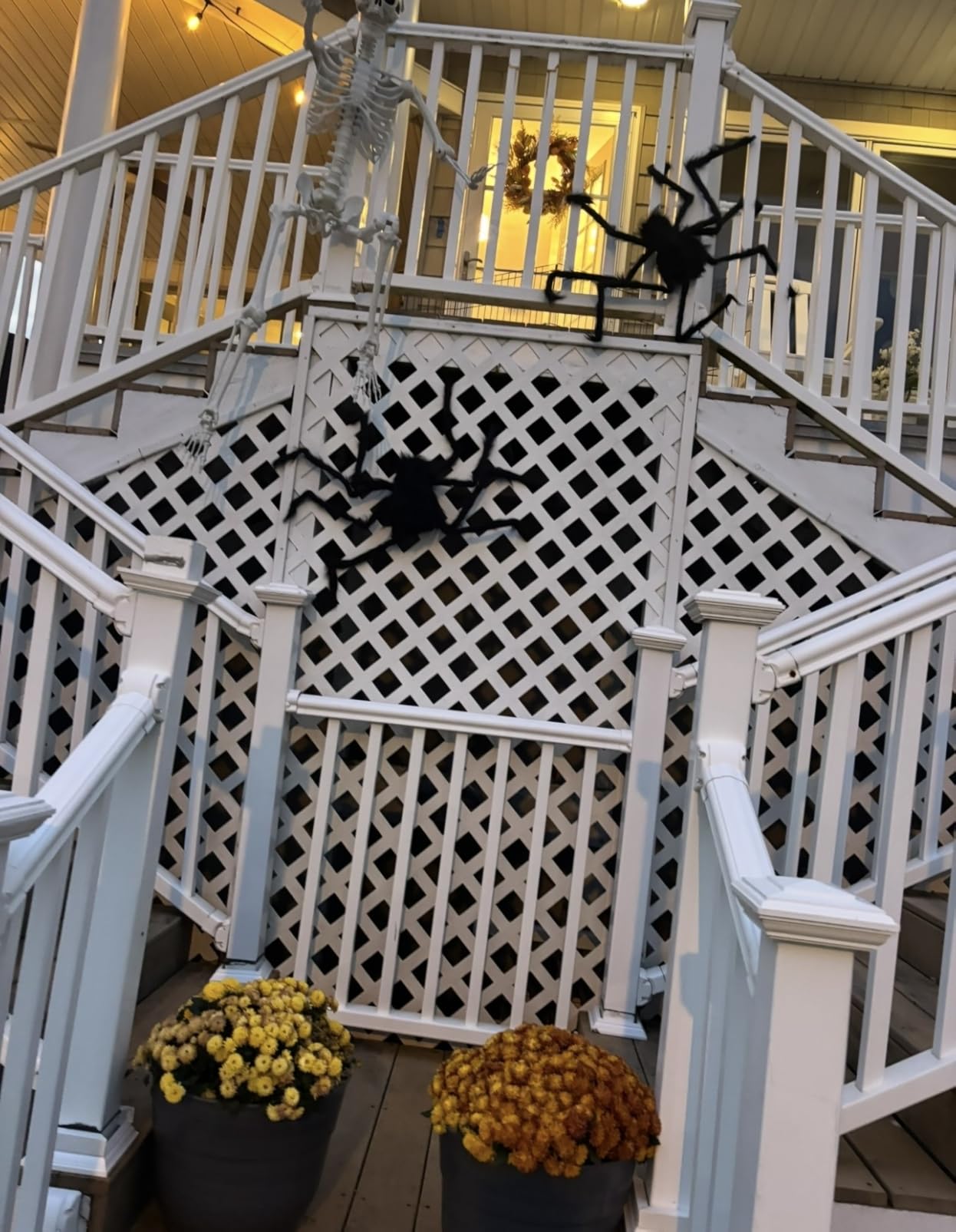 JOYIN 2 Pack 5 Ft Halloween Outdoor Decorations Hairy Black Spider, Scary Giant Spider, Fake Large Haunted House Props, Halloween Yard Lawn Decorations Party Indoor Decor customer photo 2