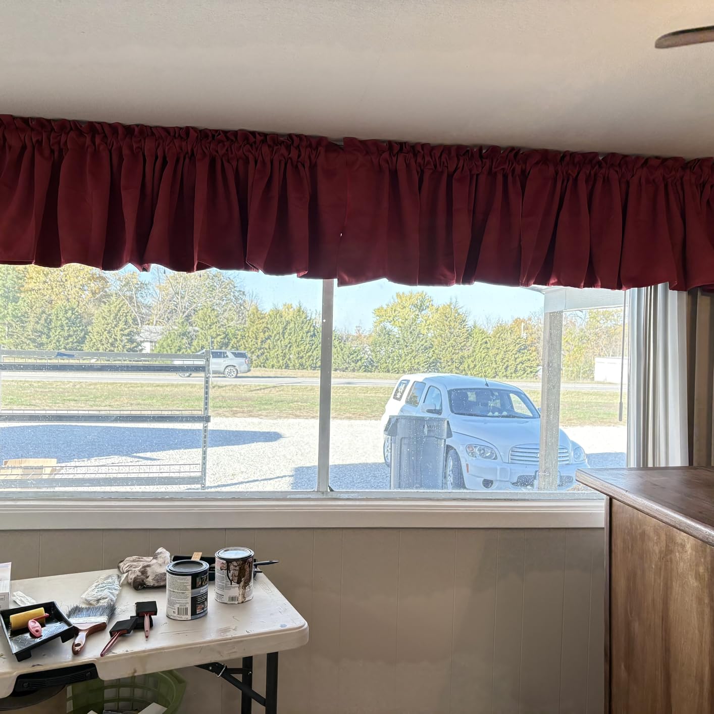 Hiasan Grey Valance Curtains for Window 42 x 18 Inches 1 Panel | Blackout Thermal Insulated Rod Pocket Curtain Valances for Living Room Bedroom Bathroom Kitchen customer photo 1