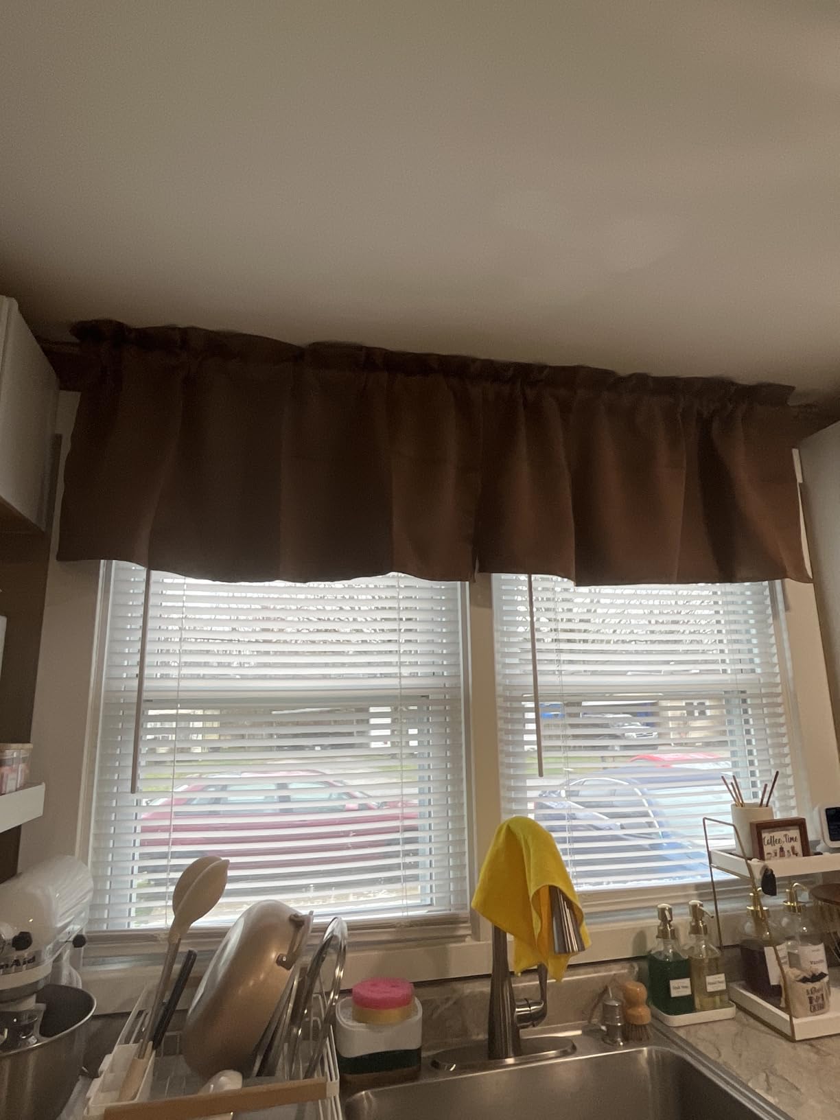 Hiasan Grey Valance Curtains for Window 42 x 18 Inches 1 Panel | Blackout Thermal Insulated Rod Pocket Curtain Valances for Living Room Bedroom Bathroom Kitchen customer photo 2