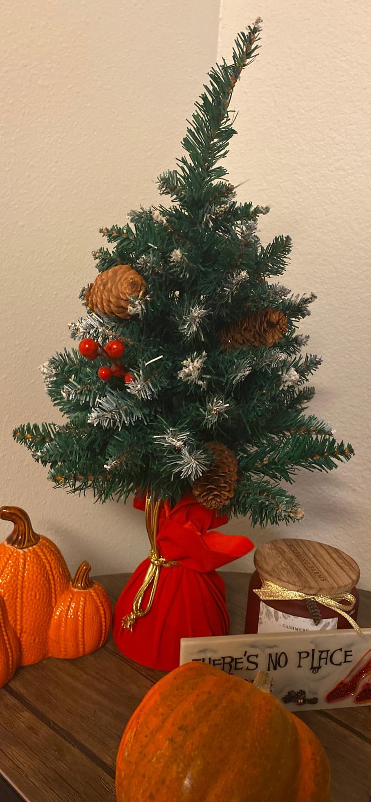 Sunnyglade 22Inch Tabletop Christmas Tree Mini Artificial Christmas Tree with 30 LED Lights & 24 Pcs Xmas Ball for Table Top Desk Classic Series Holiday Decoration (Green) customer photo 2
