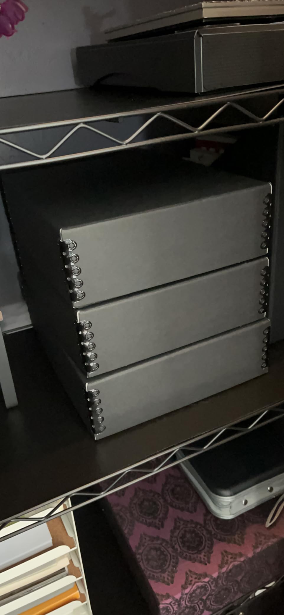 Lineco Museum Archival Storage Box, Drop Front, 9.75x12.75x3 in, Gray customer photo 1