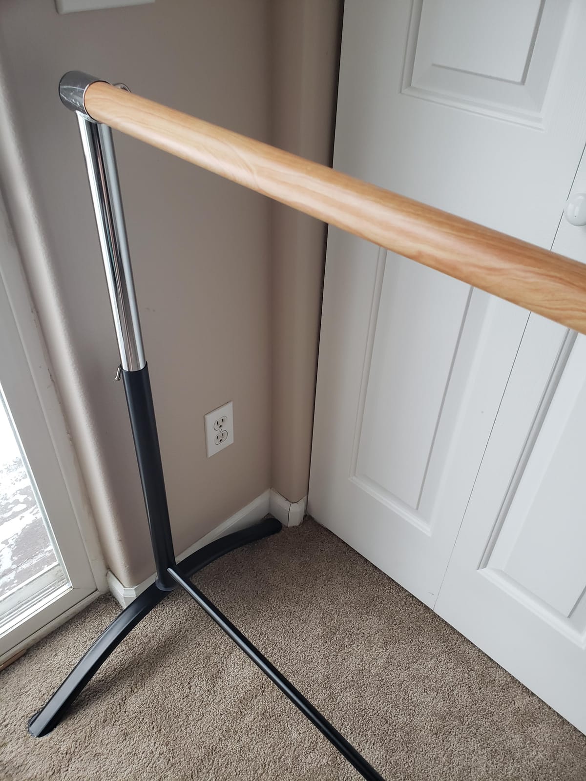 Ballet Barre Portable for Home or Studio, Freestanding Adjustable Bar for Stretch, Balance, Pilates, Dance or Active Workouts, Single or Double Bar, Kids and Adults customer photo 1
