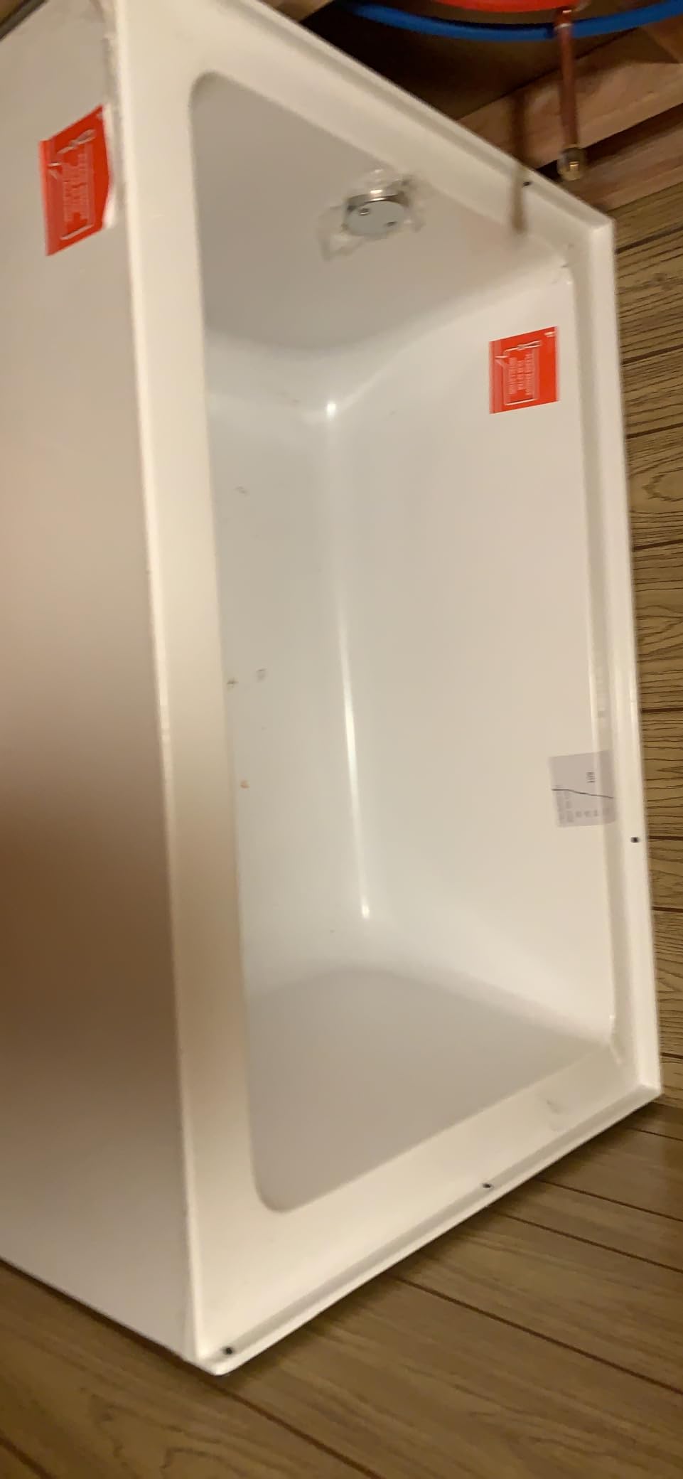 Fine Fixtures Acrylic, Fiberglass Alcove Soaking Bathtub with Integral Apron Front in Glossy White - Left Hand Drain, 48