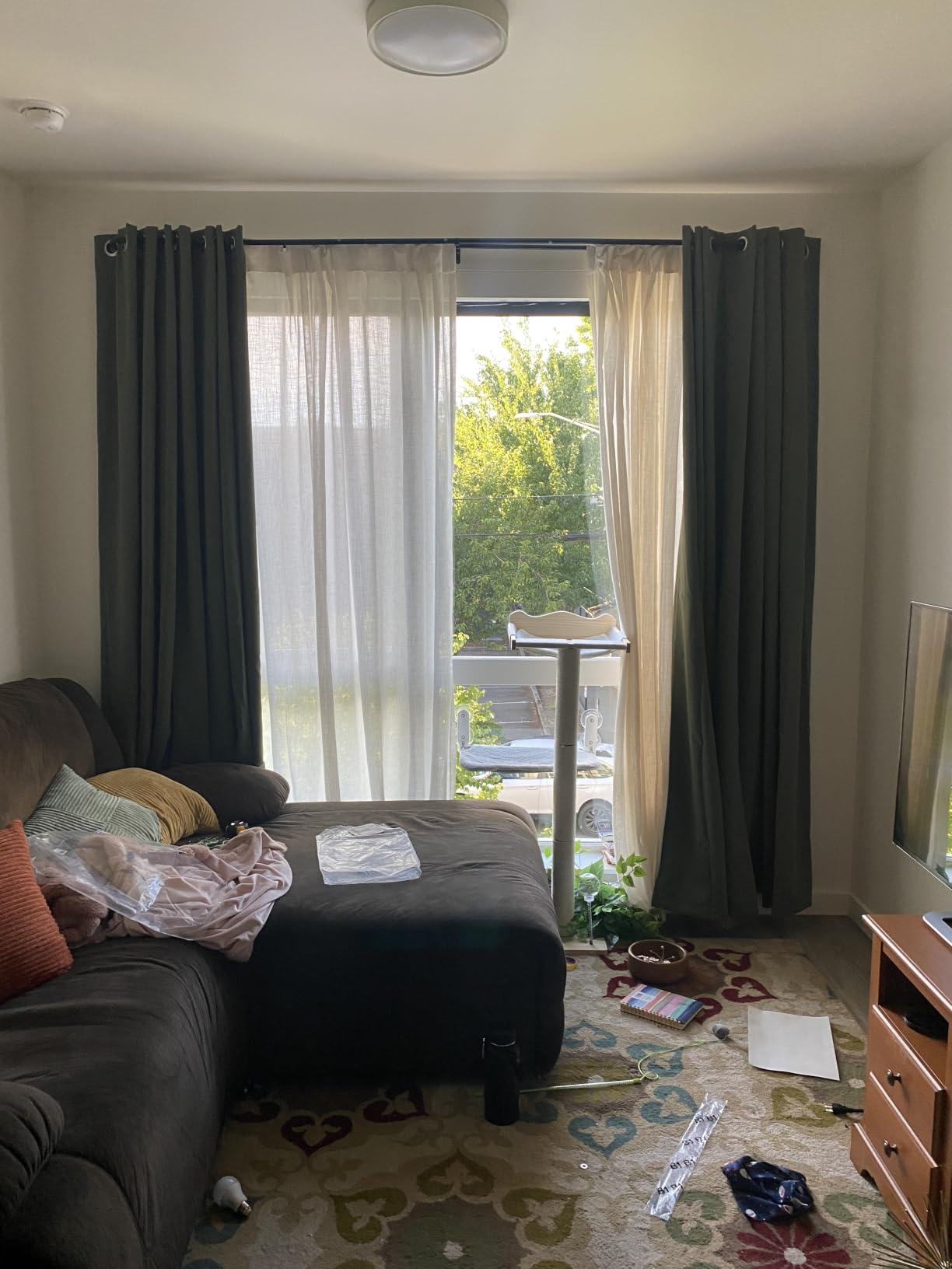 H.VERSAILTEX Blackout Patio Curtains 100 x 84 Inches for Sliding Door Extral Wide Blackout Curtain Panels Thermal Insulated Room Divider - Grommet Top, 7' Tall by 8.5' Wide - Jet Black customer photo 1